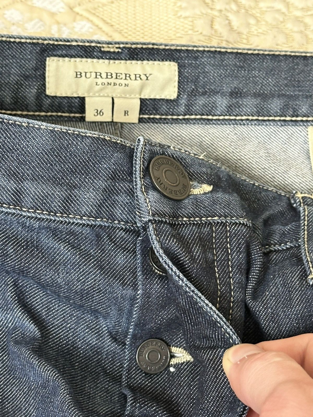 Burberry 🔥 Burberry London Vintage Blue Denim Pants Jeans Trousers Size US 36 / EU 52 - 6 Thumbnail