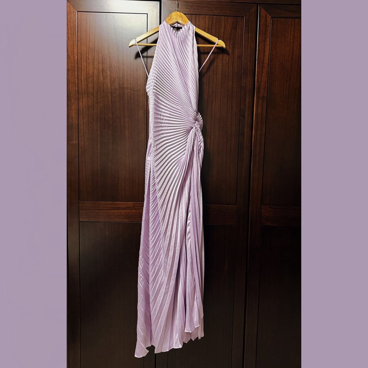 A.L.C. A.L.C Romy Pleated Halter Gown Size S / US 4 / IT 40 - 6 Thumbnail
