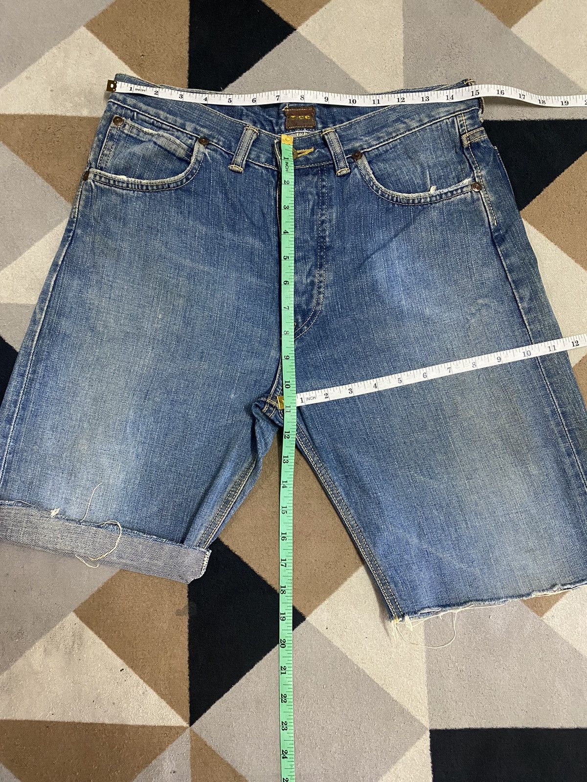 Lee Vintage Lee Cowboy Selvedge Blue Wash Short Jeans Size US 30 / EU 46 - 7 Thumbnail