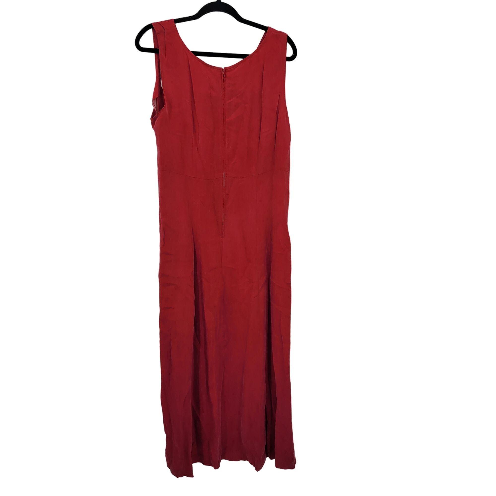 Vintage Karin Stevens Red Sleeveless Modest Maxi Dress 16 2pc Set Pl Size XXL / US 16-18 / IT 52-54 - 14 Thumbnail