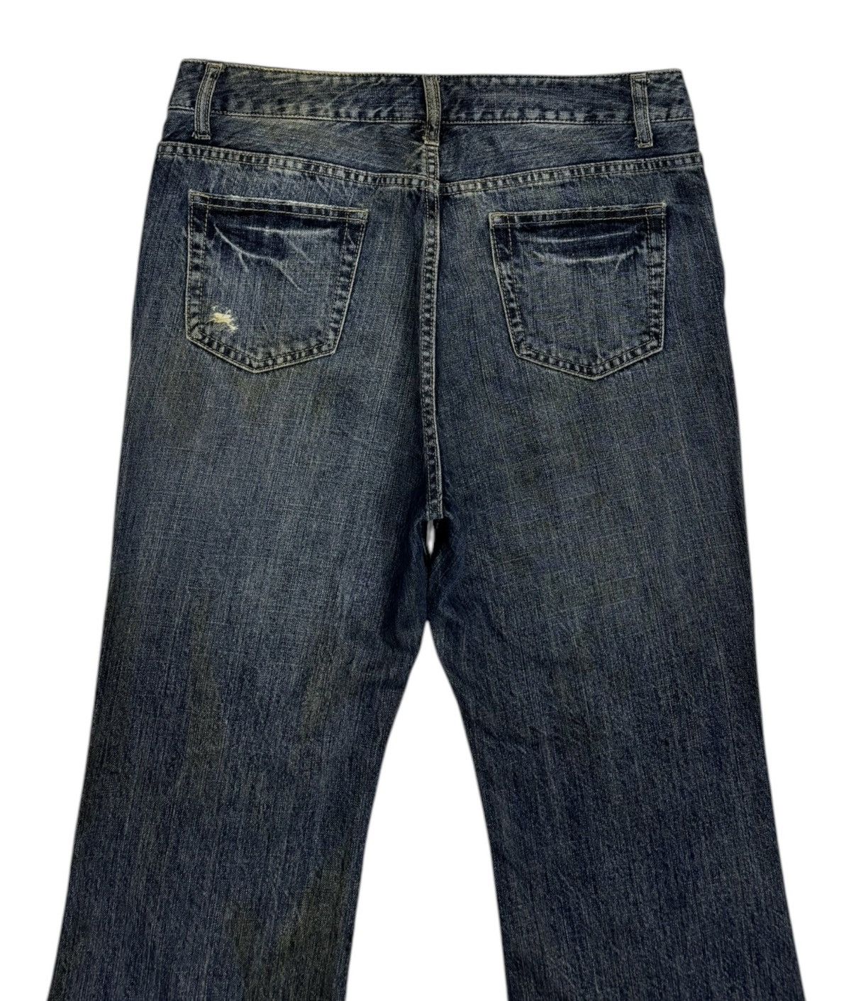 If Six Was Nine × Japanese Brand × Le Grande Bleu (L.G.B.) 💥FLARE BAGGY JEANS 90s FTOF DISTRESSED DENIM JEANS Size US 32 / EU 48 - 6 Thumbnail