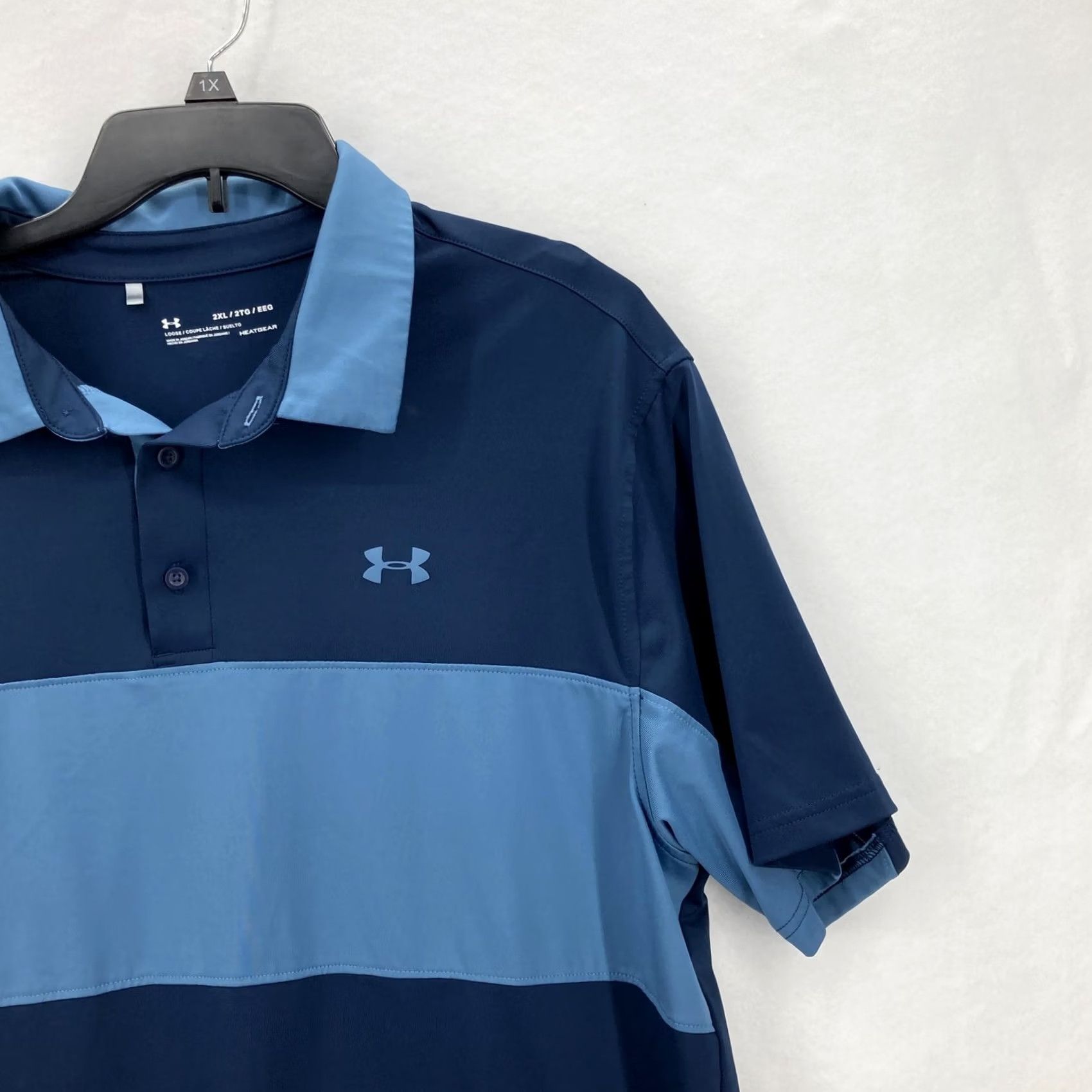 Under Armour Under Armour Polo Shirt Mens 2XL Blue HeatGear Loose Fit Performance Golf Shirt Size US XXL / EU 58 / 5 - 2 Thumbnail