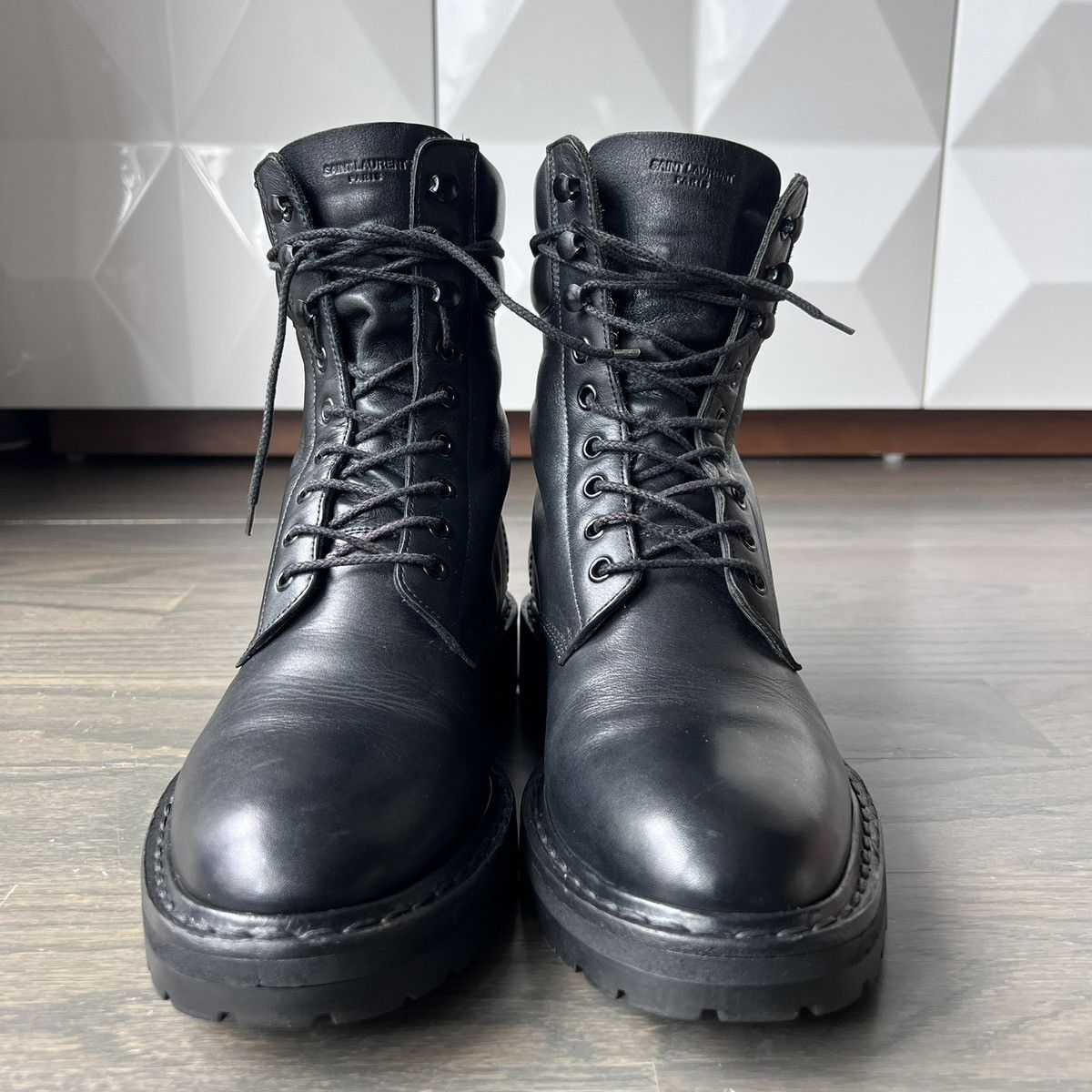 Saint Laurent Paris Saint Laurent Paris Hedi AW15 Trekker Boots Black Leather Size US 8 / EU 41 - 6 Thumbnail