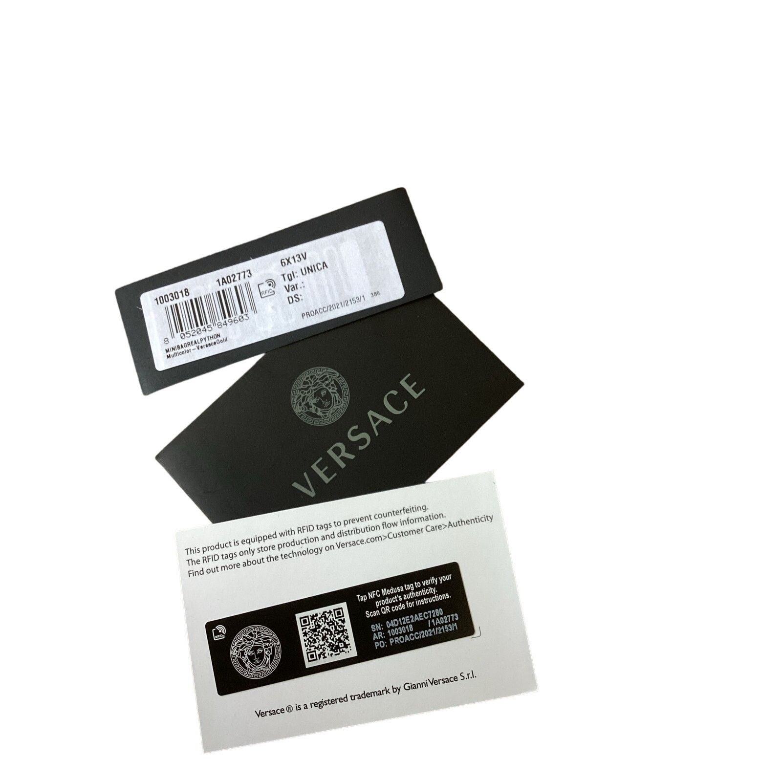 Versace VERSACE La Medusa Python Envelope Clutch Bag Gold Chain Grey Size ONE SIZE - 8 Thumbnail