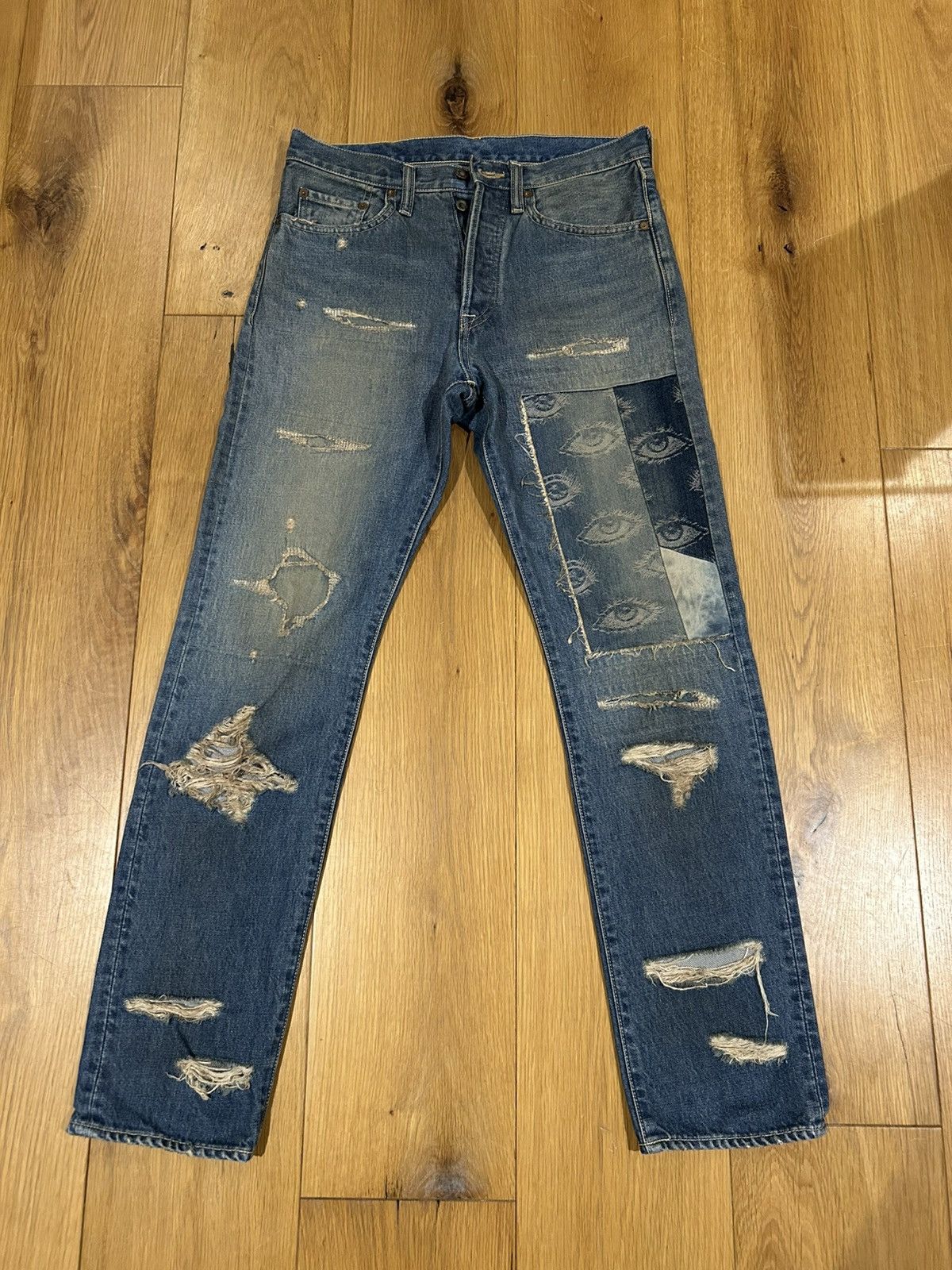 Kapital Kapital Monkey CISCO Speakeasy Distressed Denim Size US 30 / EU 46 - 2 Thumbnail