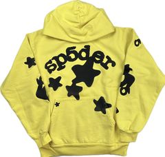 2023 Yellow Young Thug Spider Hoodie Men Women Foam Black Sp5der