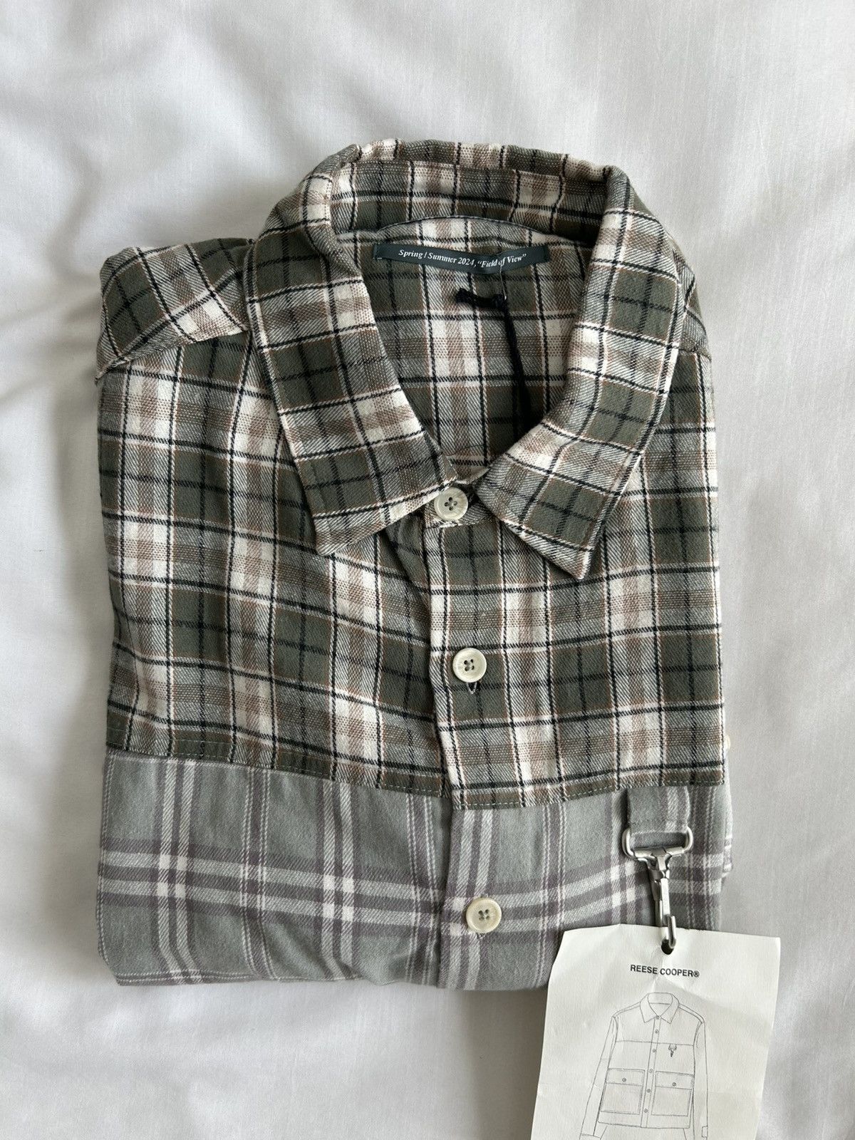 Reese Cooper Reese Cooper Cropped Split Flannel Shirt USA Size US XXL / EU 58 / 5 - 2 Thumbnail