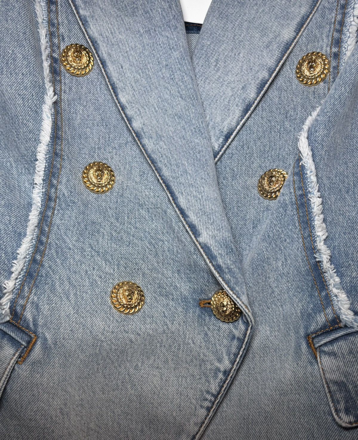 Balmain Balmain - denim blazer doublebreasted Size XS / US 0-2 / IT 36-38 - 5 Thumbnail
