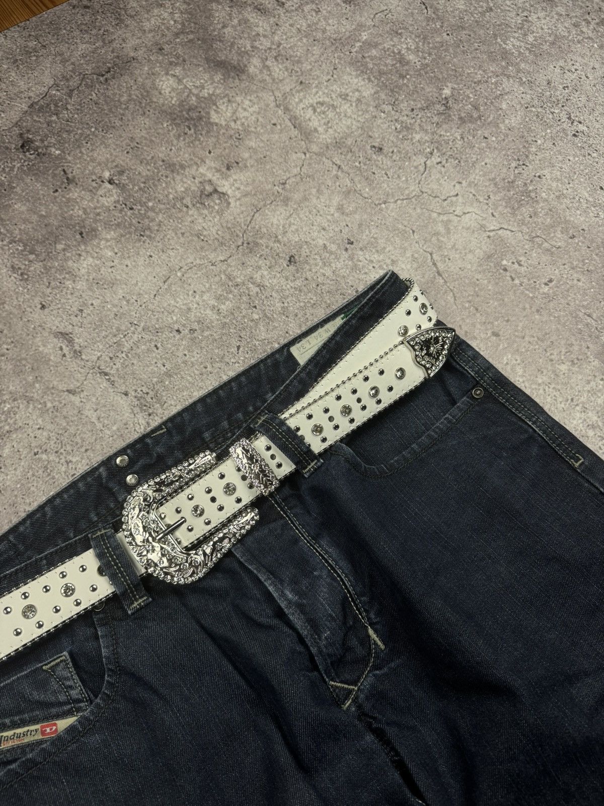 Japanese Brand 00’s NUMBER NINE STYLE CRYSTAL CROSS RARE Y2K BELT VINTAGE Size ONE SIZE - 3 Thumbnail