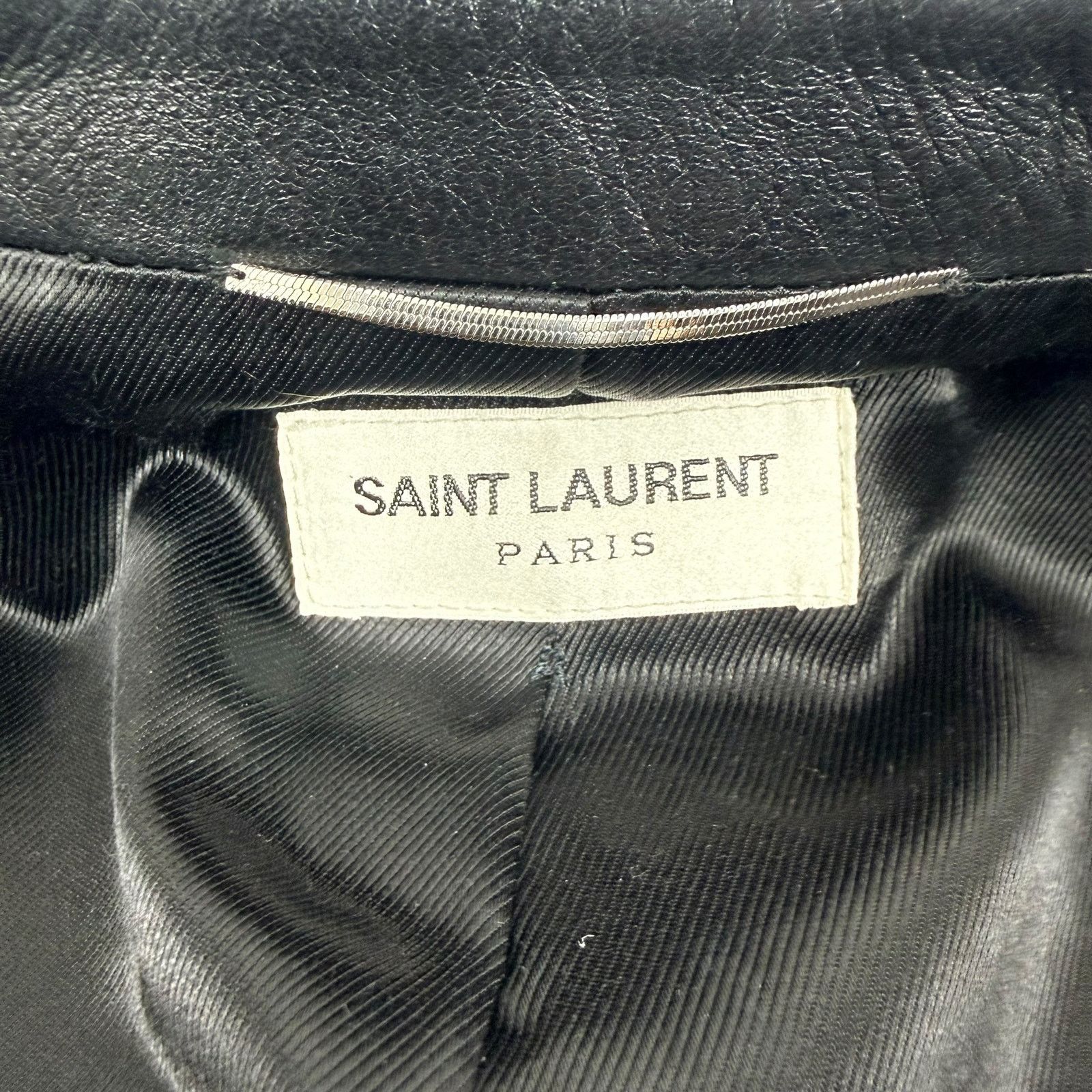 Saint Laurent Paris Saint Laurent Saharienne Lambskin Leather Belted Jacket Size US M / EU 48-50 / 2 - 10 Thumbnail