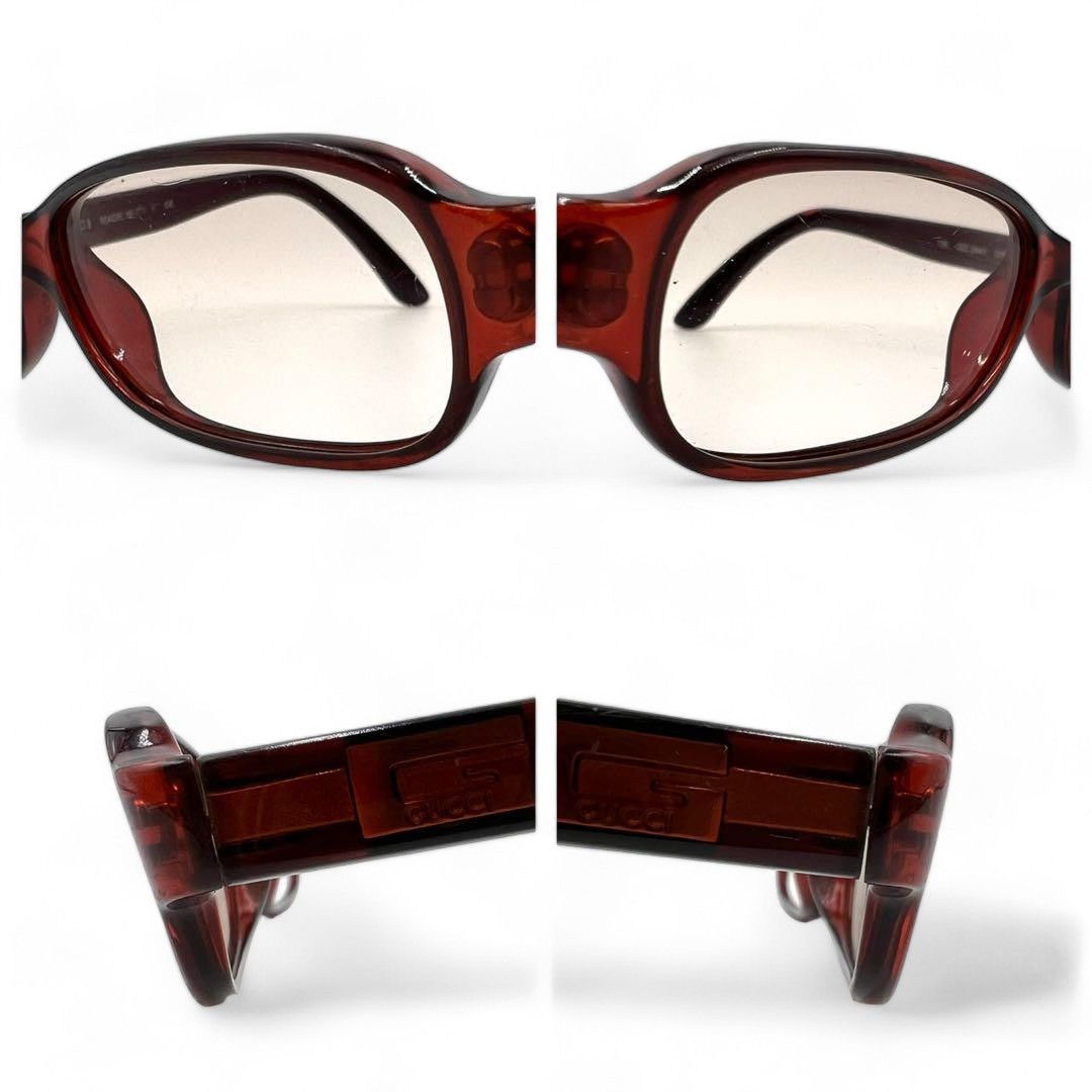 Gucci Gucci - Glasses Side Logo Monogram Retro Red Full Rim Size ONE SIZE - 4 Thumbnail