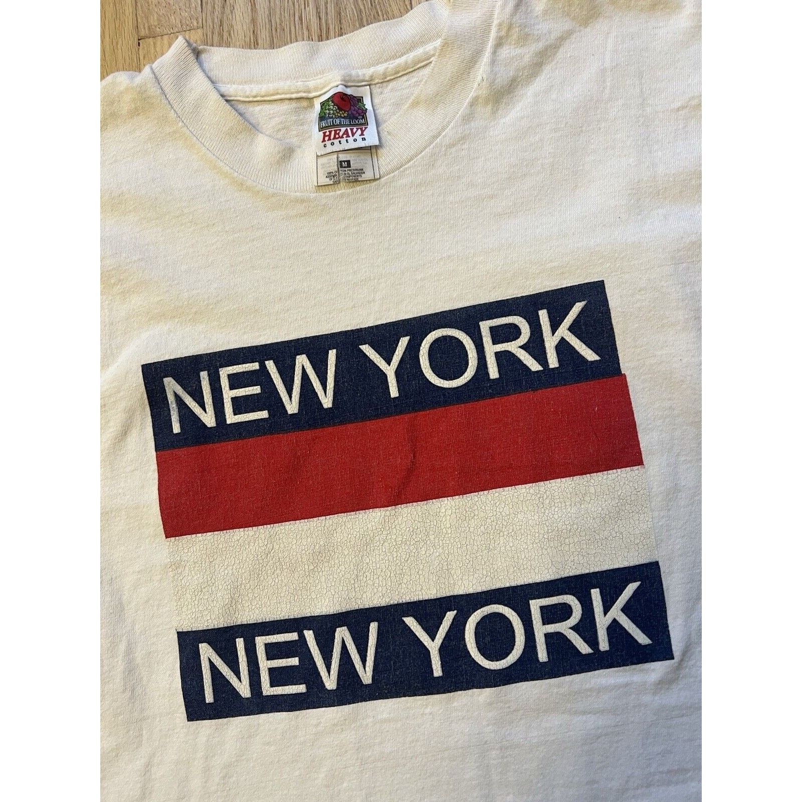 Fruit Of The Loom Vintage New York Logo Medium M Fruit Of The Loom T Shirt Size US M / EU 48-50 / 2 - 2 Thumbnail