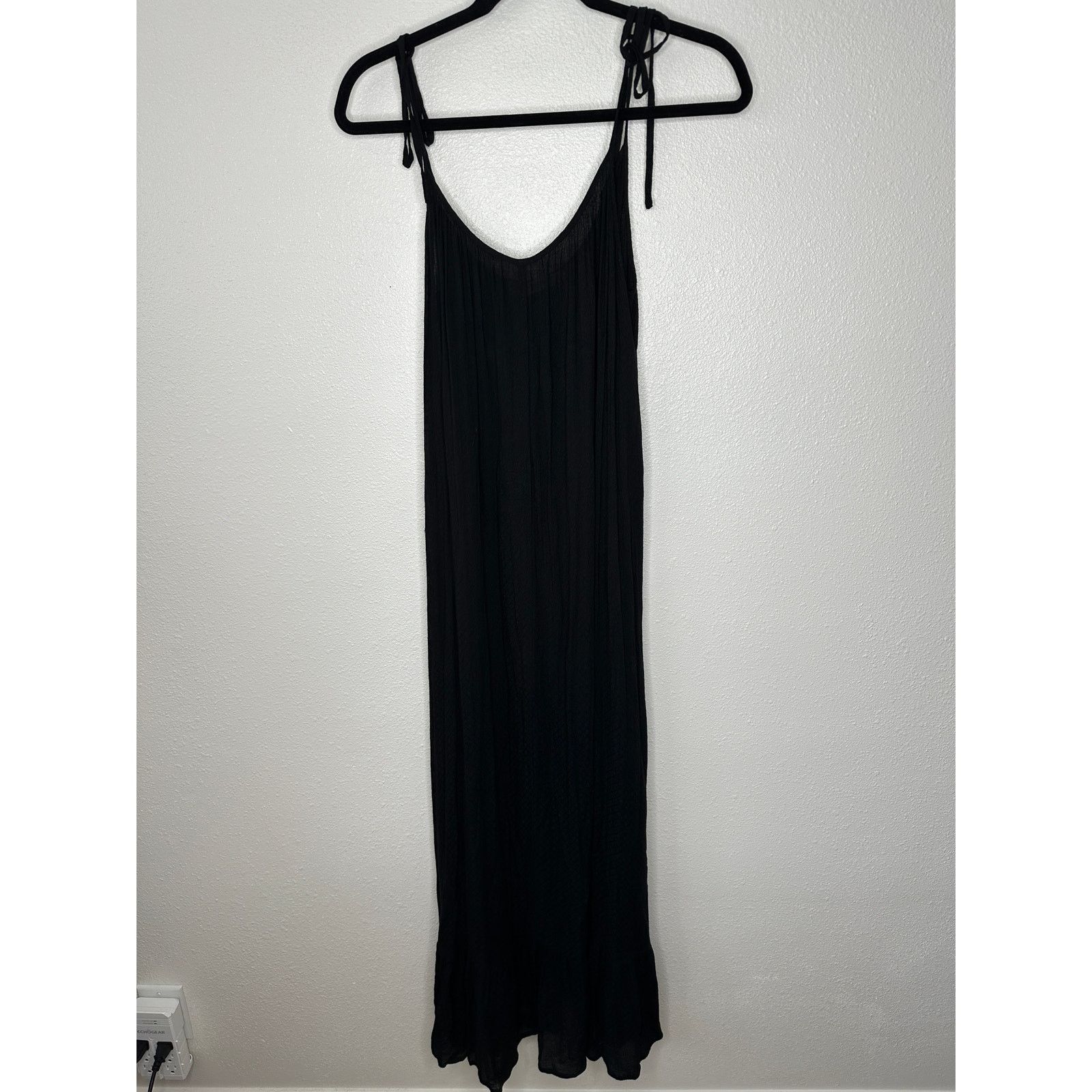 Other Lovestitch Black Gauze Tie Shoulder & Waist Maxi Sundress M Size M / US 6-8 / IT 42-44 - 3 Thumbnail