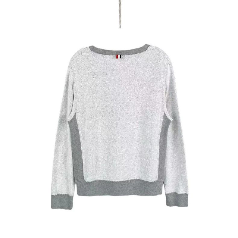 Thom Browne Thom Browne Gray round neck hoodie Size US M / EU 48-50 / 2 - 2 Thumbnail