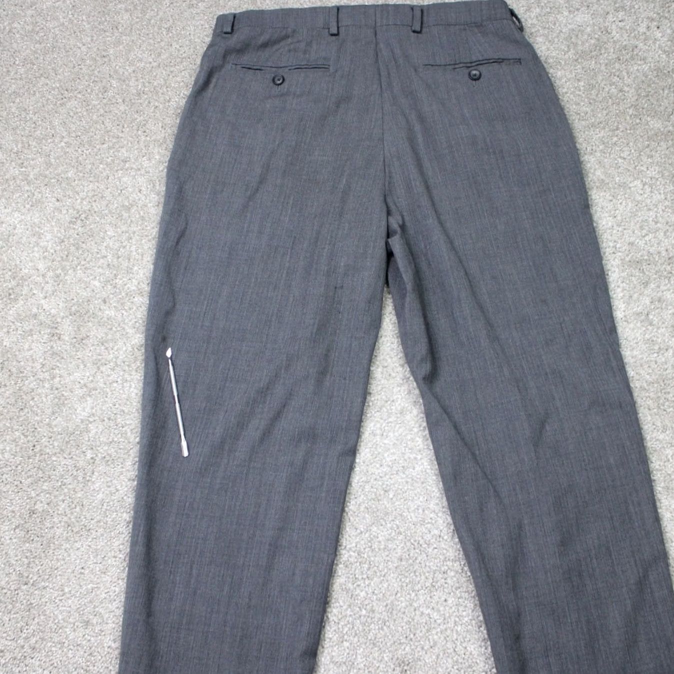 Joseph Abboud Joseph Abboud Pants Mens 34x28 Gray 100% Wool Flat Front Straight Leg Size US 34 / EU 50 - 7 Thumbnail