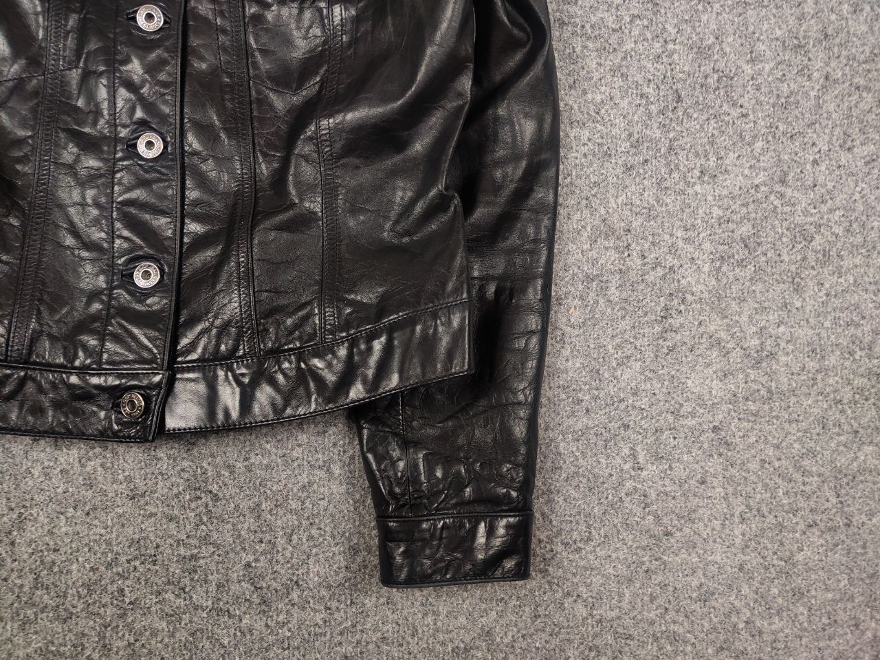 Gap Rare Gap Vintage 1999 Dyed Leather Trucker Rockstar Jacket Size M / US 6-8 / IT 42-44 - 5 Thumbnail