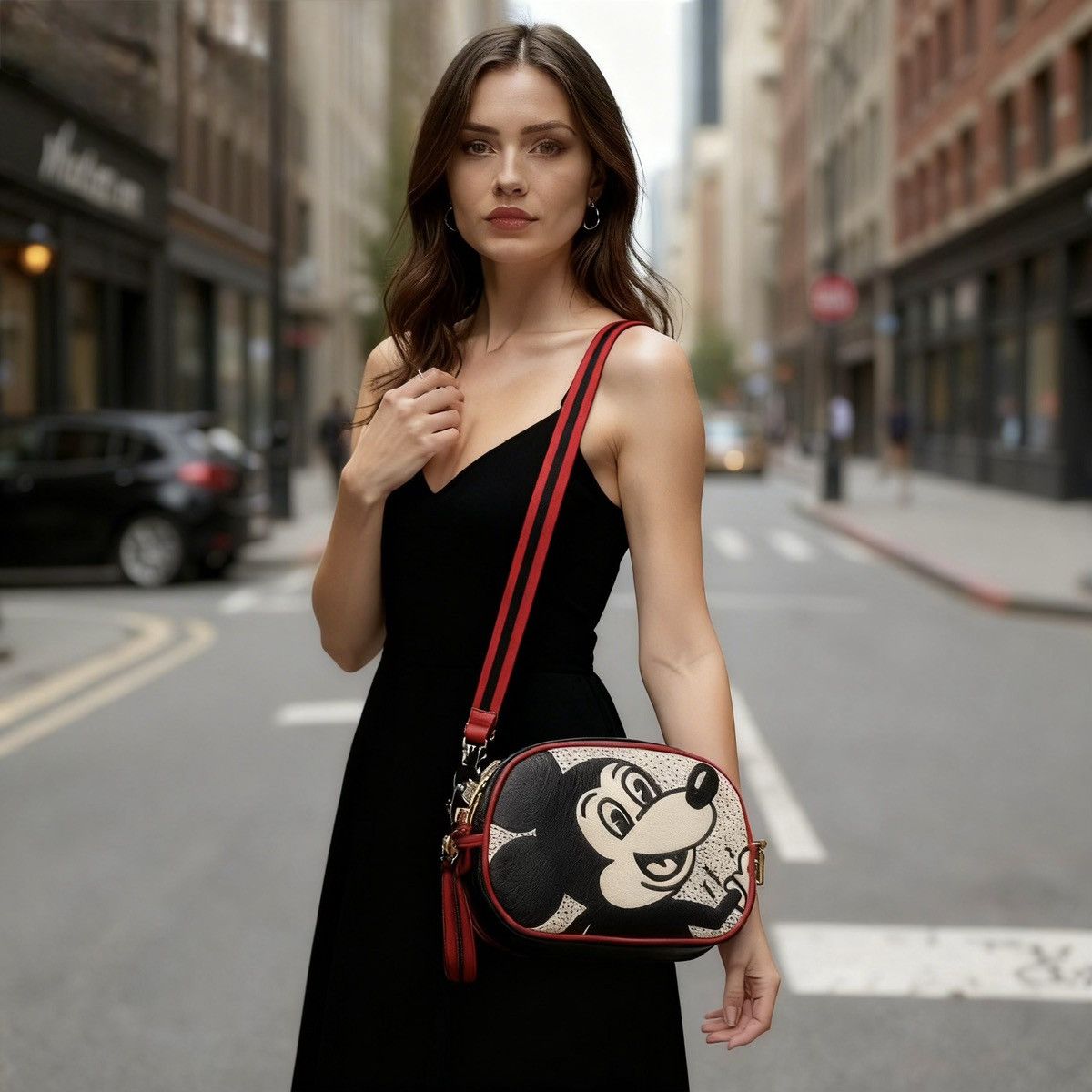 Coach Coach Disney + Keith Haring Black and Red Crossbody Bag Size ONE SIZE - 1 Thumbnail
