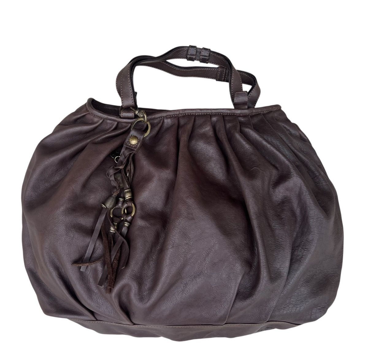 Leather Vintage SPIGA Italy Patina Brown Leather Bag Size ONE SIZE - 1 Thumbnail