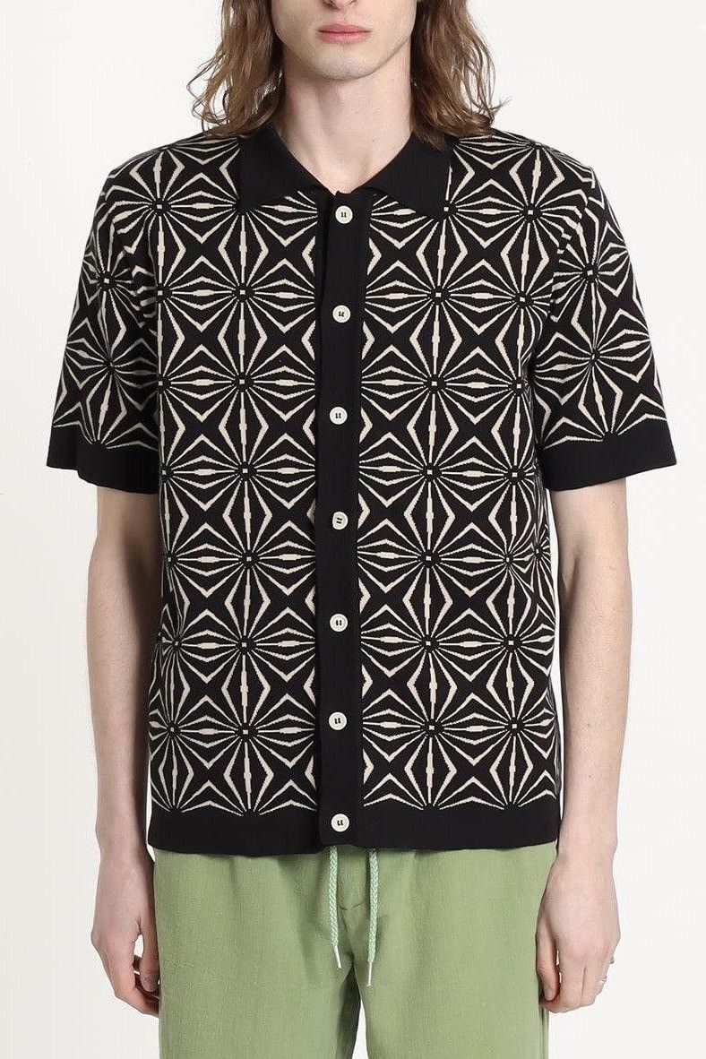 Far Afield Far Afield Pattern Polo Neck Short Sleeve Men's Knitwear Size US S / EU 44-46 / 1 - 3 Thumbnail