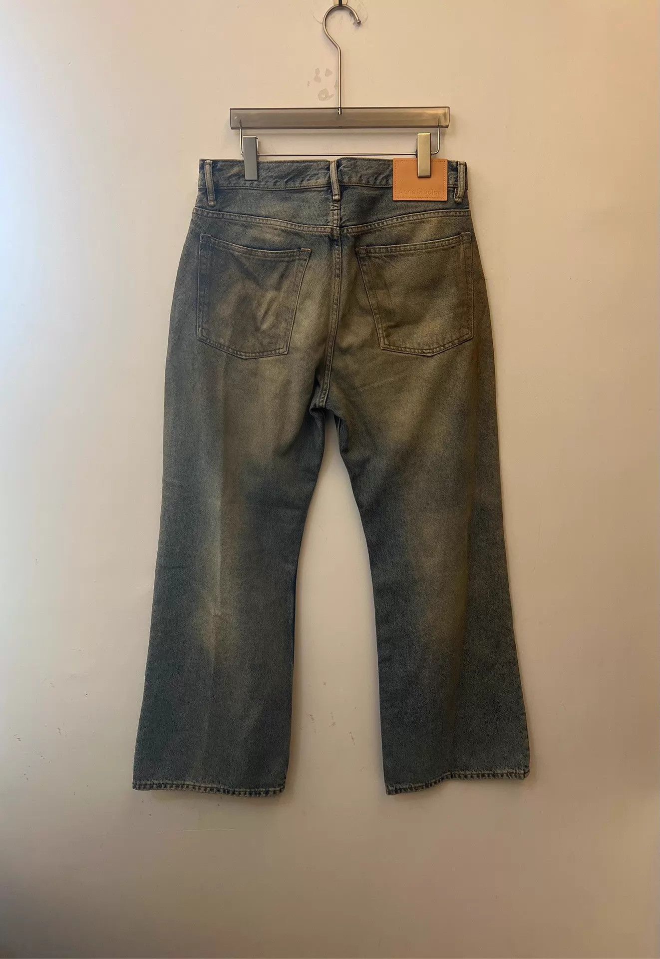 Acne Studios Acne FW23 Men's Blue Distressed Wide Leg Zip 32/30 Size US 32 / EU 48 - 4 Thumbnail