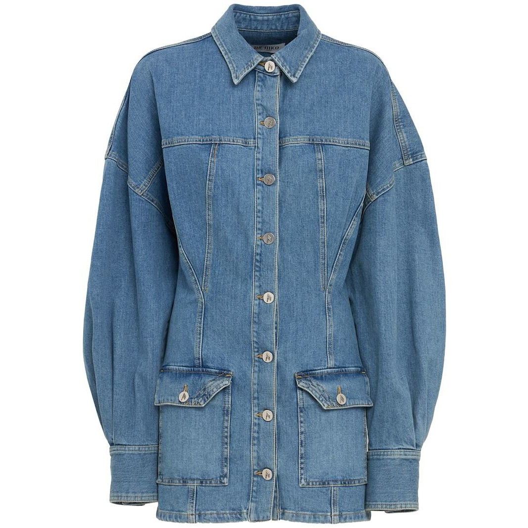 THE ATTICO Mini Blue Denim Dress New & Authentic (Women's si