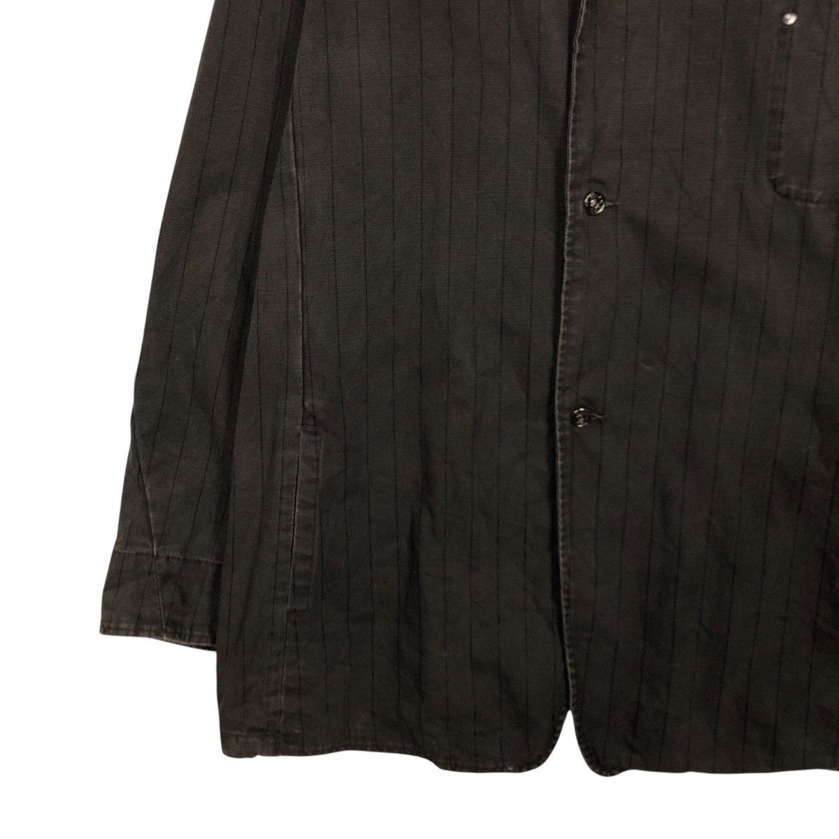 Japanese Brand Scyes Pinstripe Lightweight Mac Jacket Issey Miyake Hickory Size US L / EU 52-54 / 3 - 5 Thumbnail