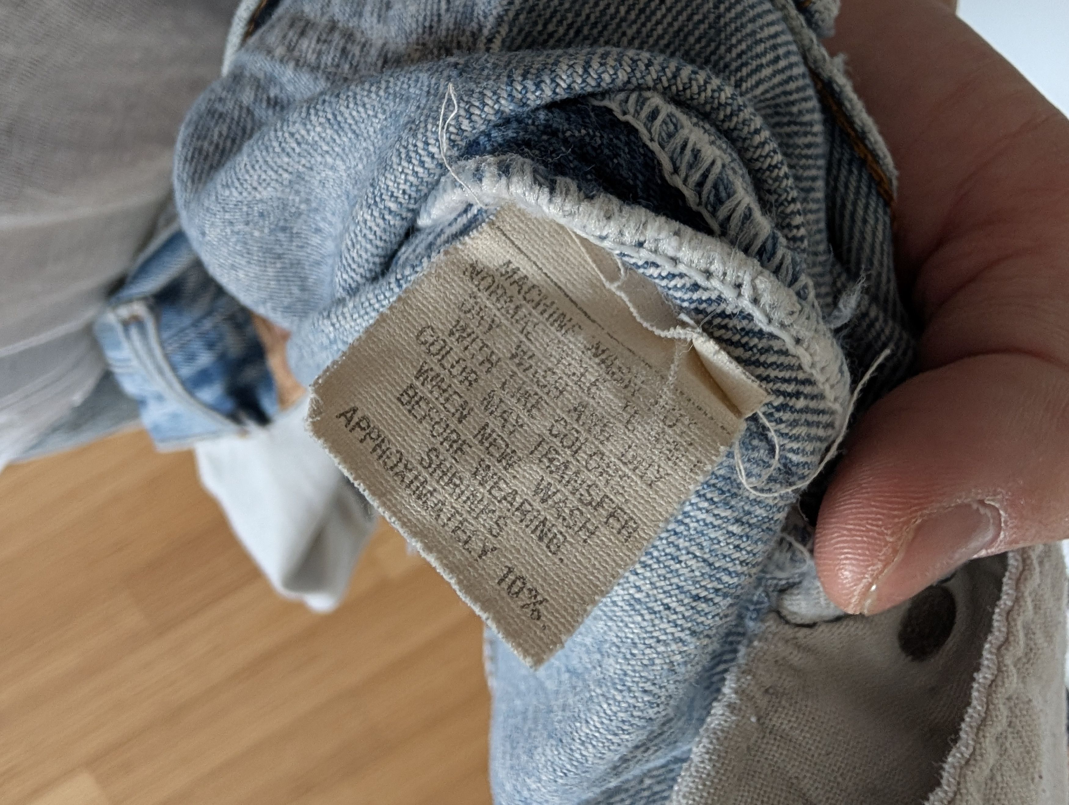 Levi's Helmut Lang Style Panted Denim, CRAZY DISTRESSING Size US 29 - 5 Thumbnail