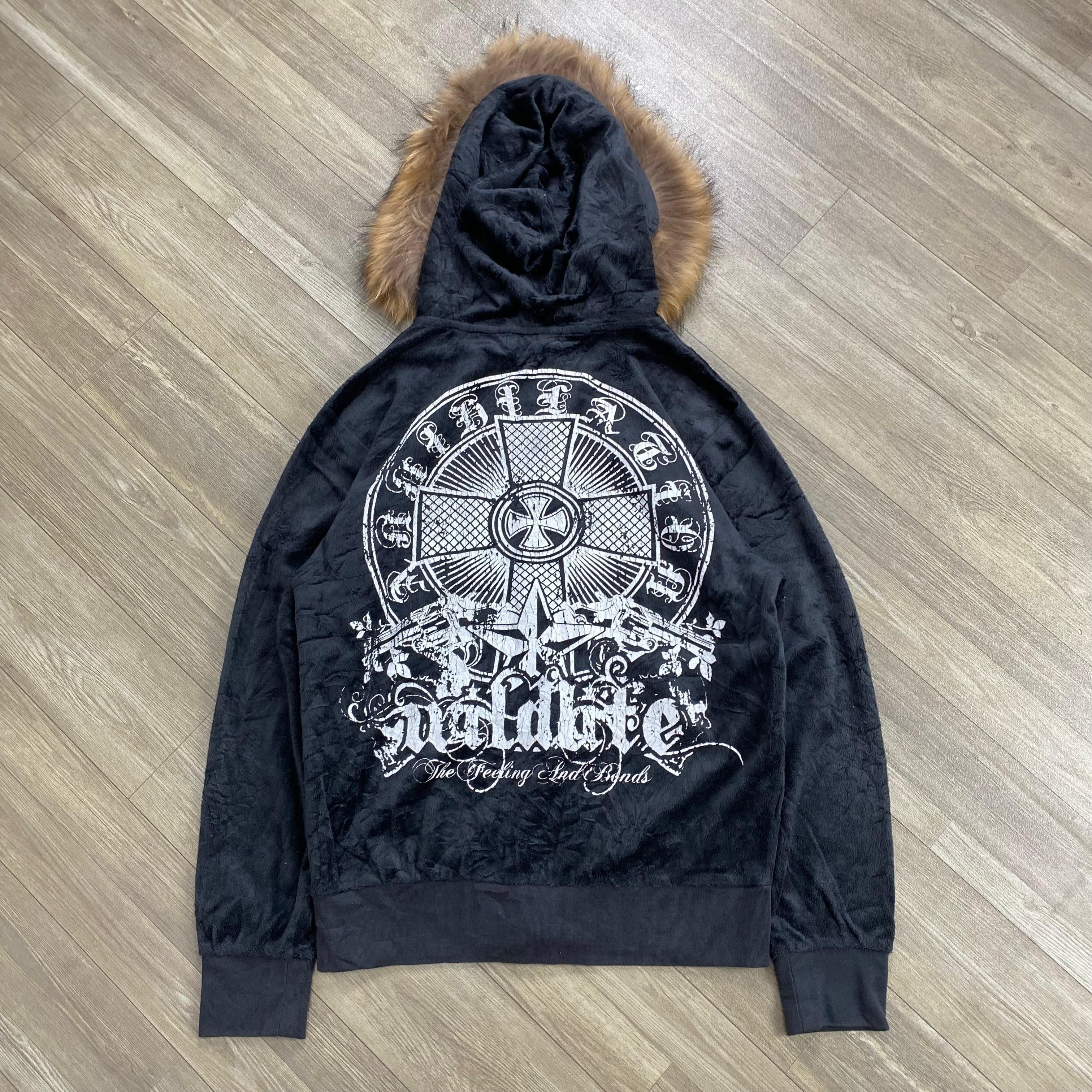 Japanese Brand RARE💥 2000s Wild Life Tornado Mart Lgb Style Fur Zip Hoodie Size US M / EU 48-50 / 2 - 12 Thumbnail