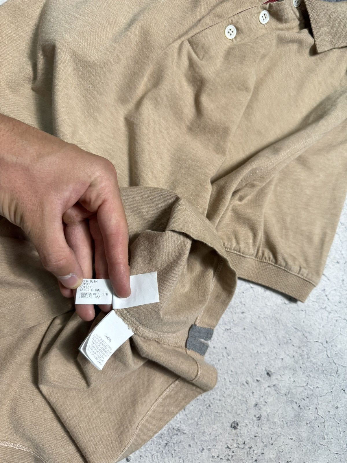 Brunello Cucinelli Brunello Cucinelli Luxury Polo Shirt Beige Rare Old Money Size US XS / EU 42 / 0 - 9 Thumbnail