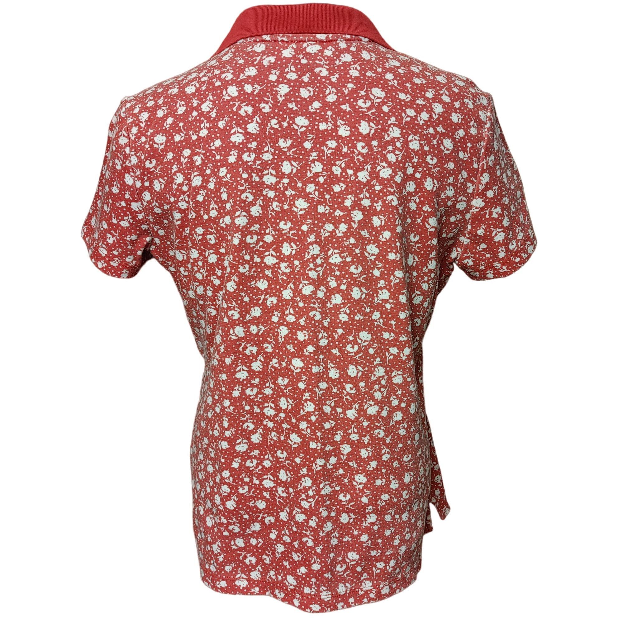 Other KS | Karen Scott Women's Red/White Floral Polo T-Shirt M Size M / US 6-8 / IT 42-44 - 2 Thumbnail