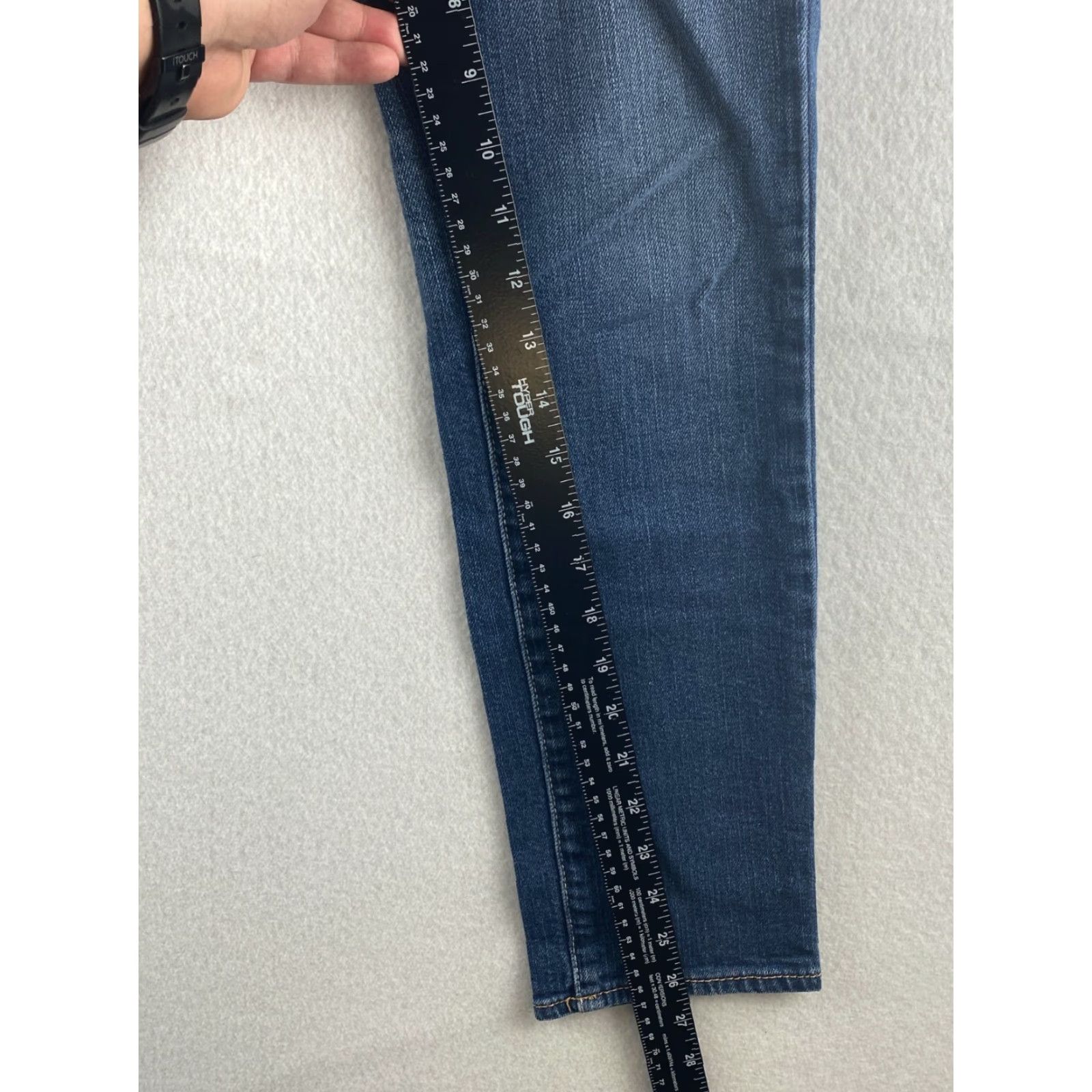 American Eagle Outfitters American Eagle Outfitters Jeans Womens 2 Denim Dark Wash Distressed Blue Skinny Stretch Size 28" / US 6 / IT 42 - 4 Thumbnail