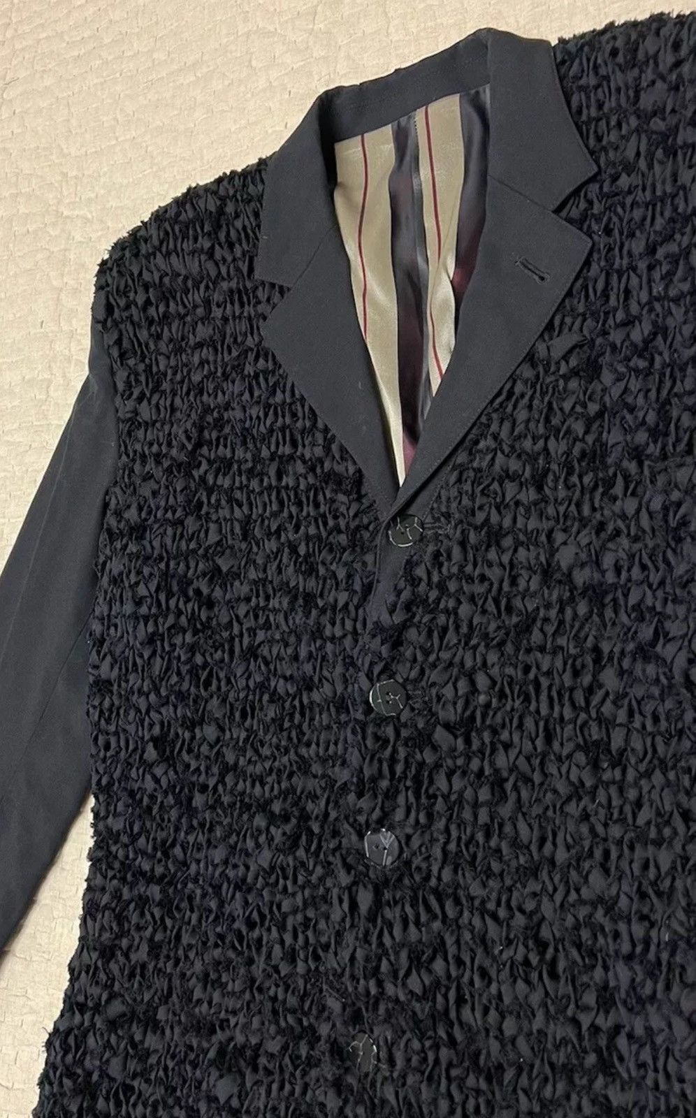 Gaultier Homme Objet × Jean Paul Gaultier Jean Paul Gaultier Homme Ruffle Blazer Men’s 48 Archive JPG Size 38R - 2 Thumbnail