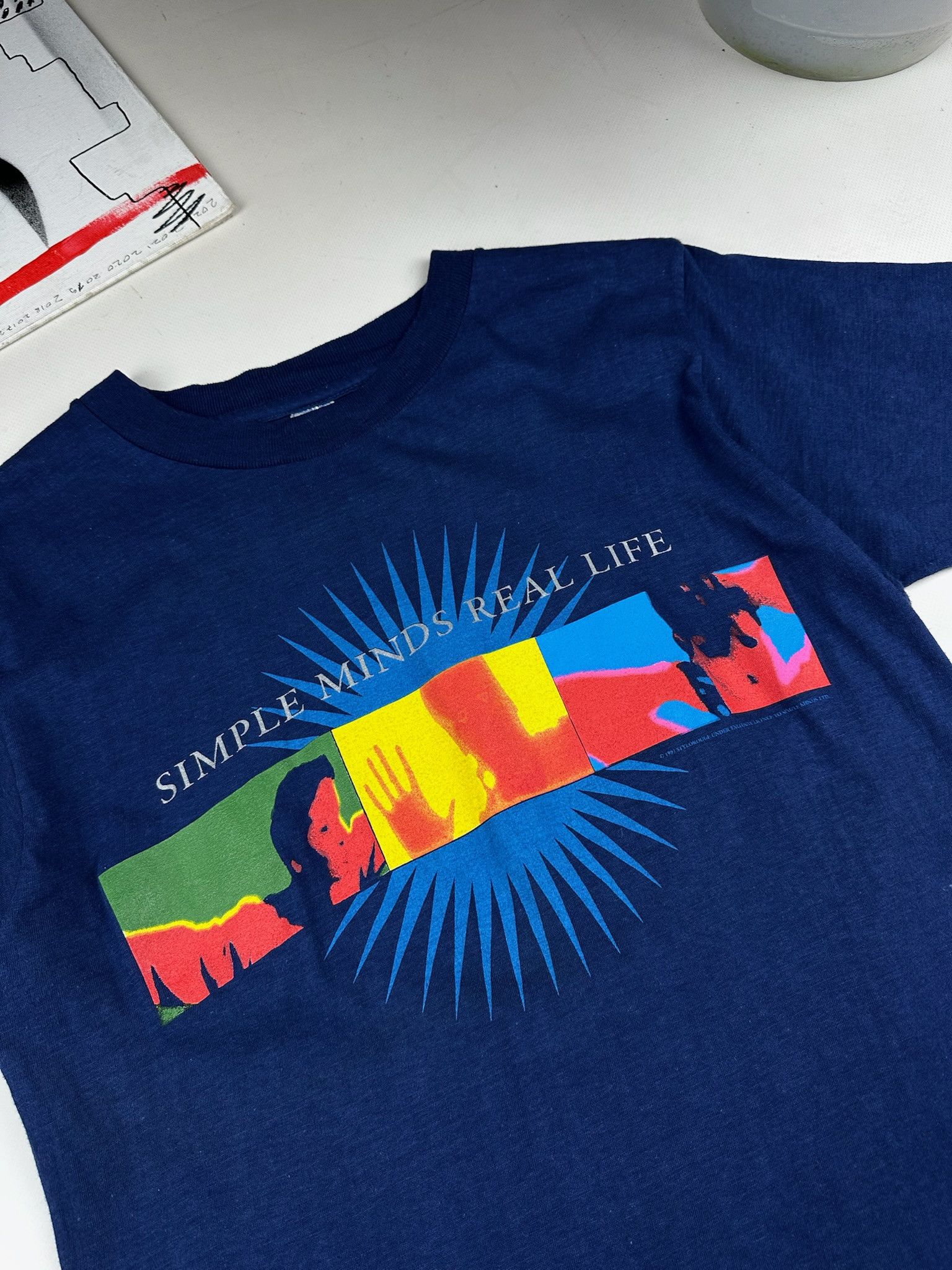 Band Tees Vintage 1991 Simple Minds The Real Tour T-Shirt acid print Size US M / EU 48-50 / 2 - 9 Thumbnail