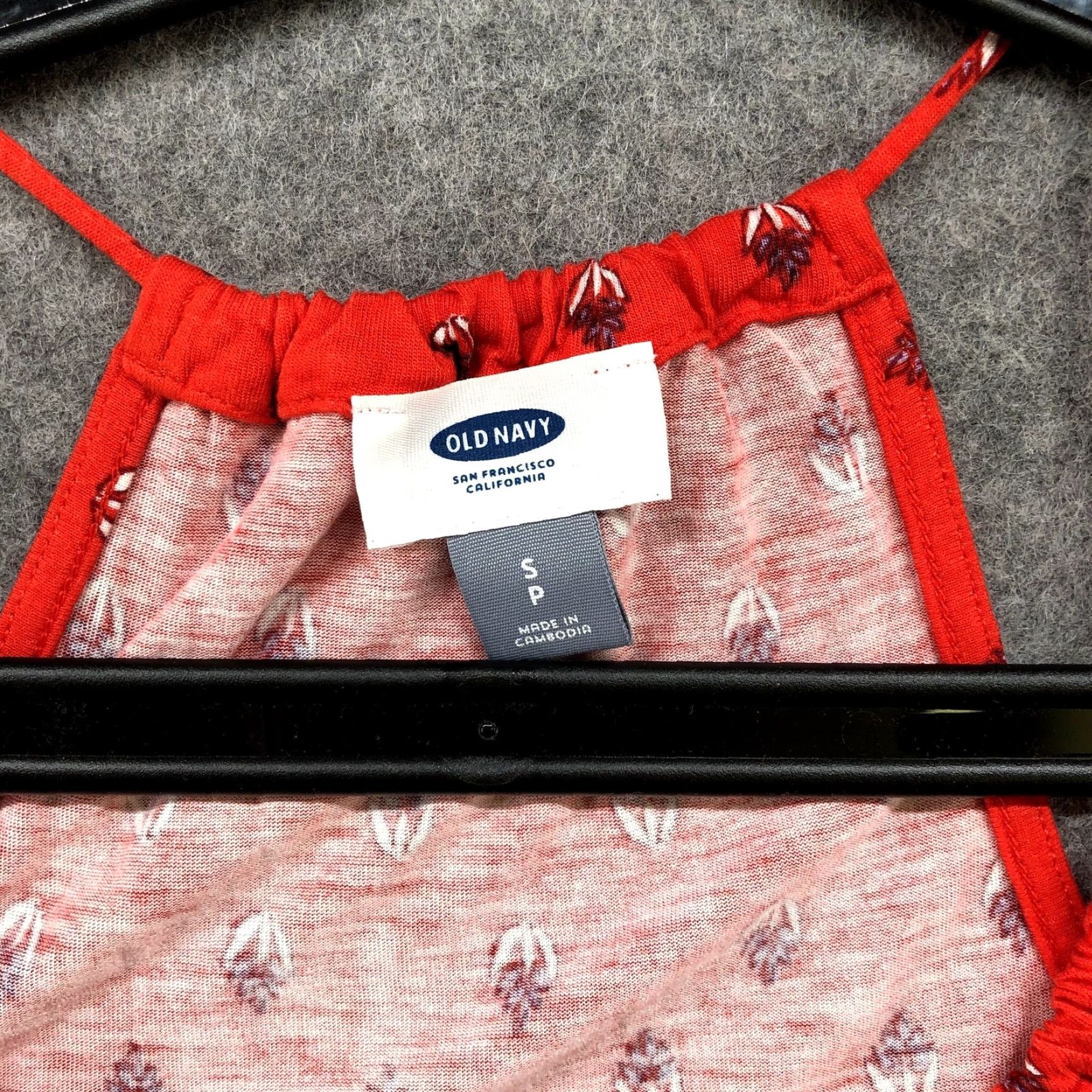 Old Navy Old Navy Cami Womens S Relaxed Tank Top Red Boho Print Sleeveless Size S / US 4 / IT 40 - 5 Thumbnail