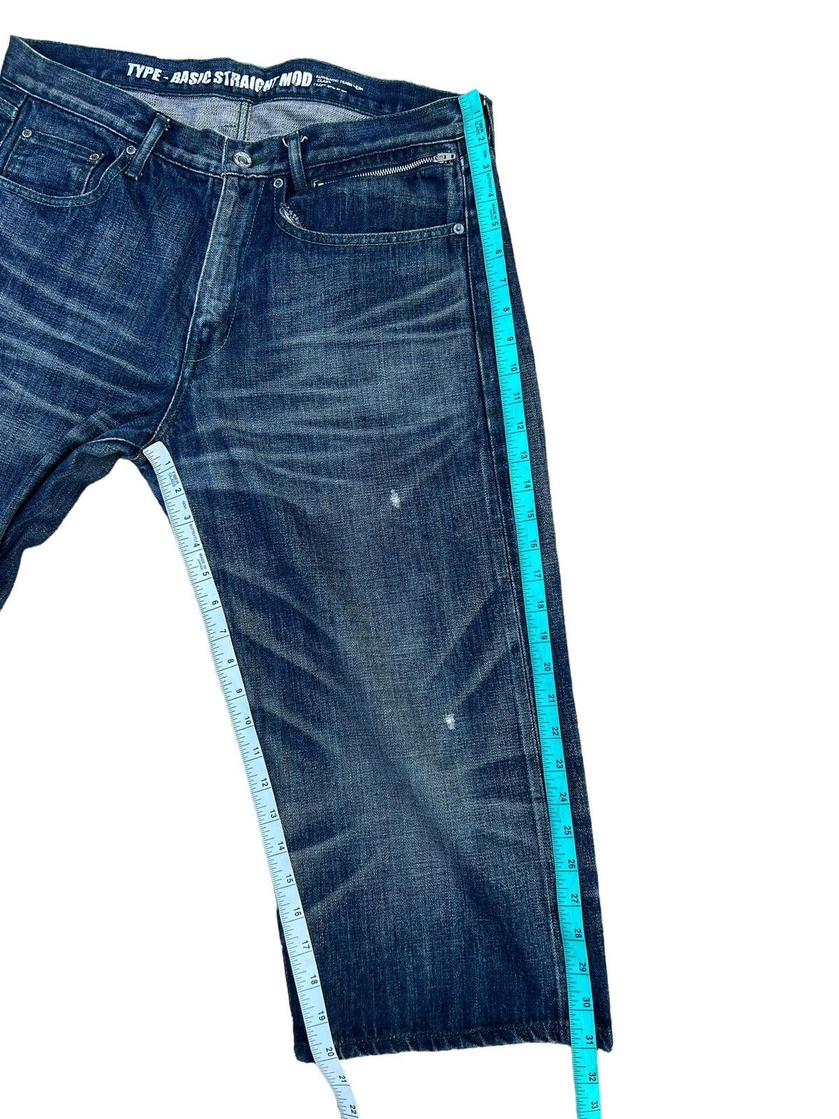 Neighborhood Neighborhood Japan Ripped Selvedge Denim Cropped Pant Size US 34 / EU 50 - 5 Thumbnail
