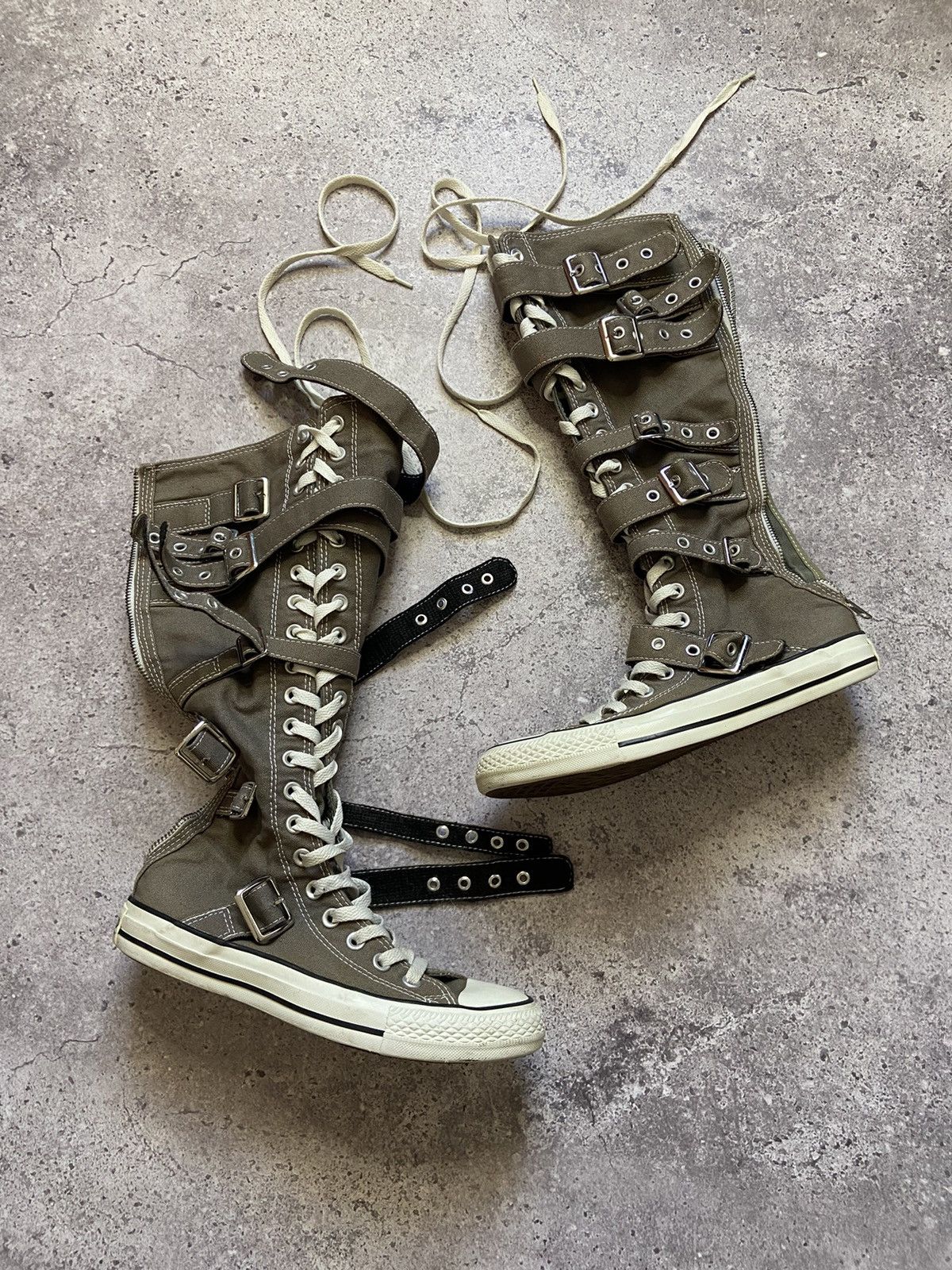 Converse CONVERSE Knee High Bondage Shoes Chuck Taylor Emo Goth Size US 7.5 / IT 37.5 - 1 Thumbnail