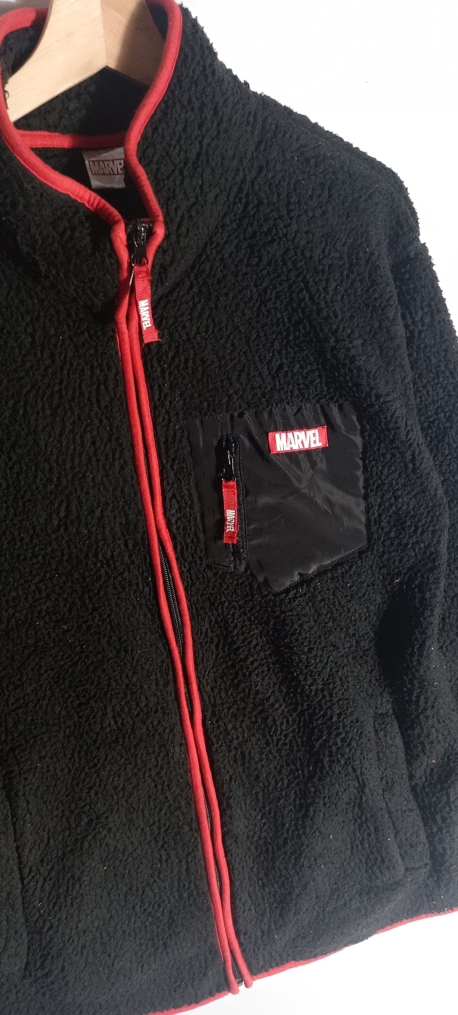 Japanese Brand × Marvel Comics × Vintage 🔥Marvel Sherpa Full Zipper Jacket Size US L / EU 52-54 / 3 - 5 Thumbnail