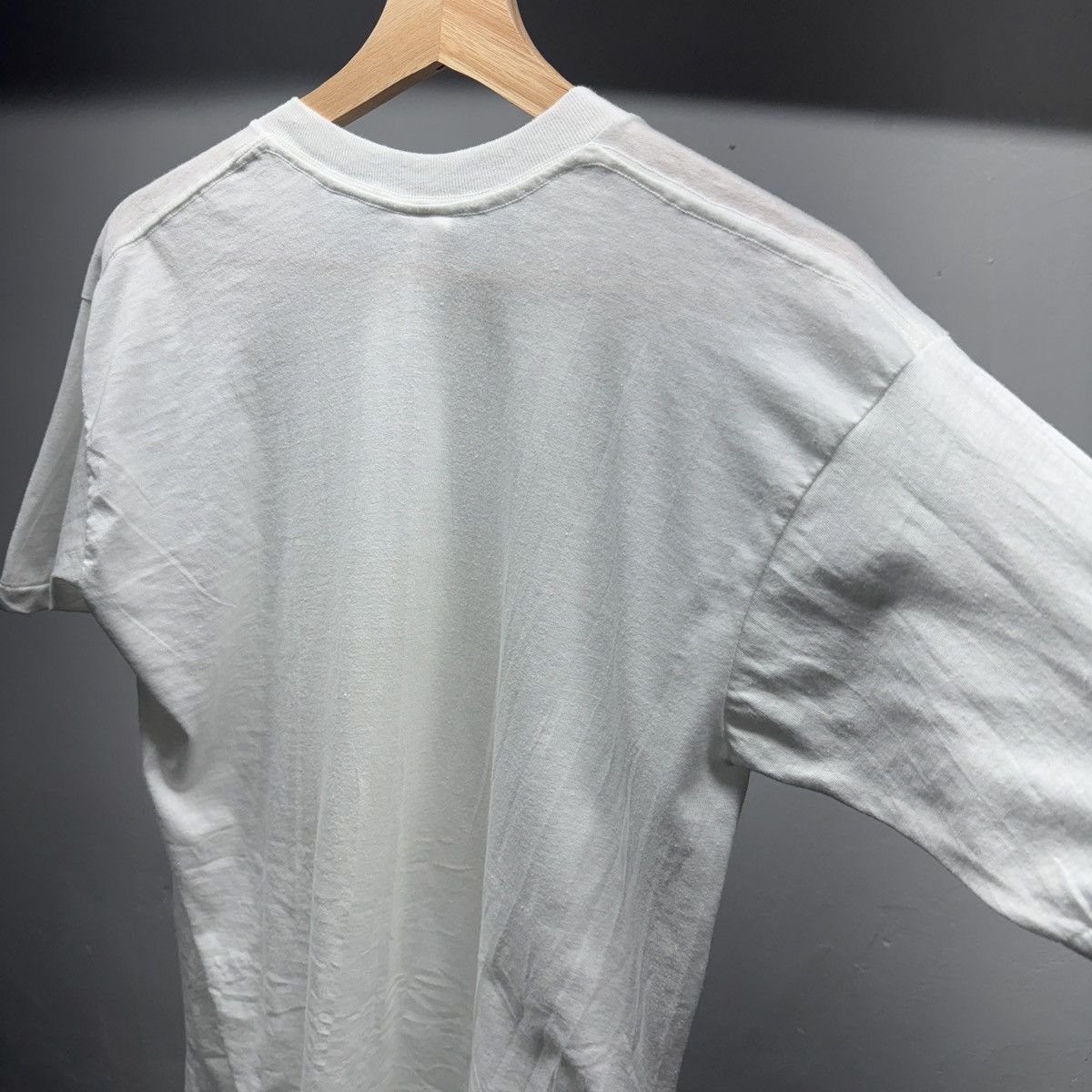 Vintage 80s Paper Thin Blank White Shirt ERD Grunge Chrome Size US XL / EU 56 / 4 - 6 Thumbnail