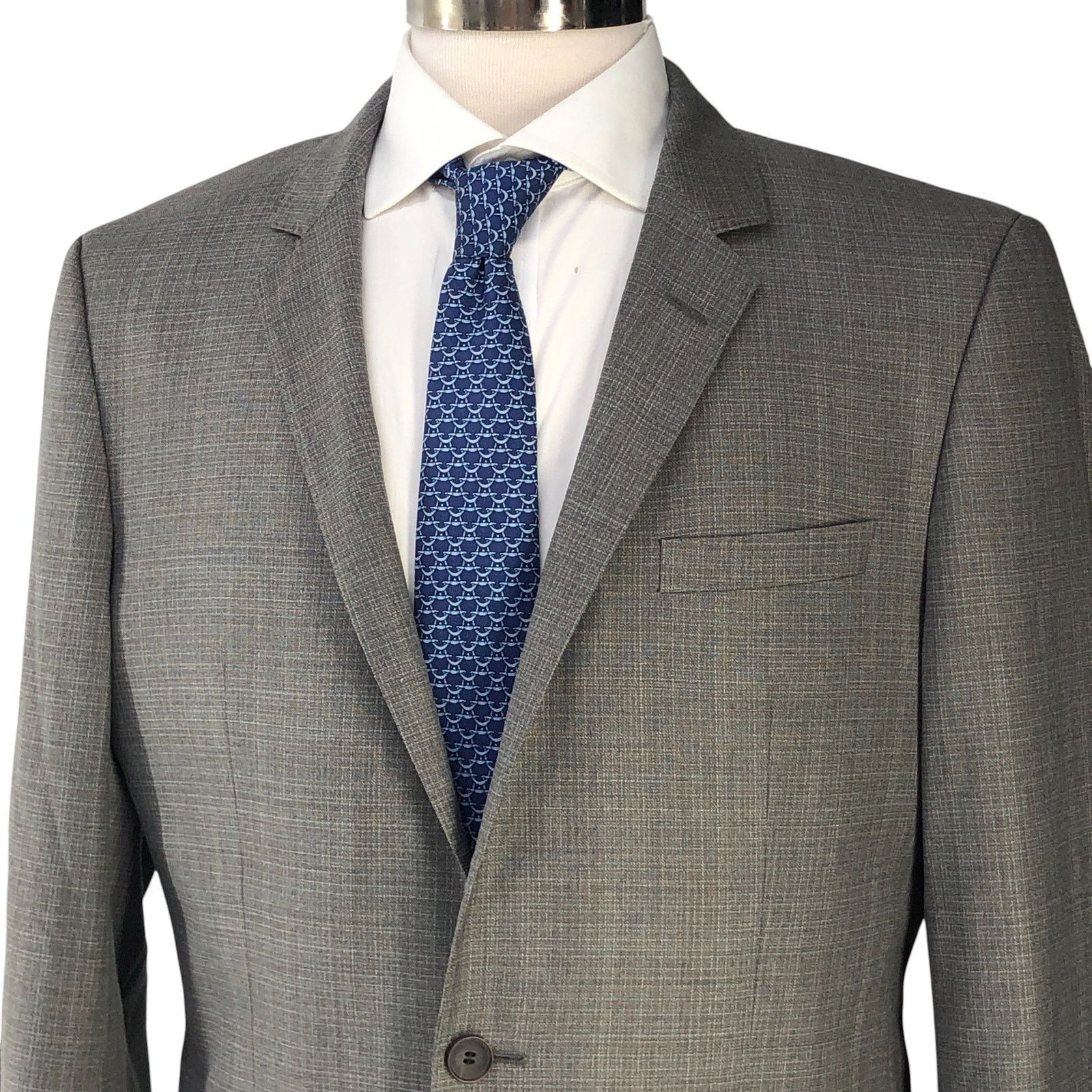 Hugo Boss Hugo Boss Sz 40R Sport Coat Hutch3 Guabello Super 120s Gray Size 40R - 2 Thumbnail