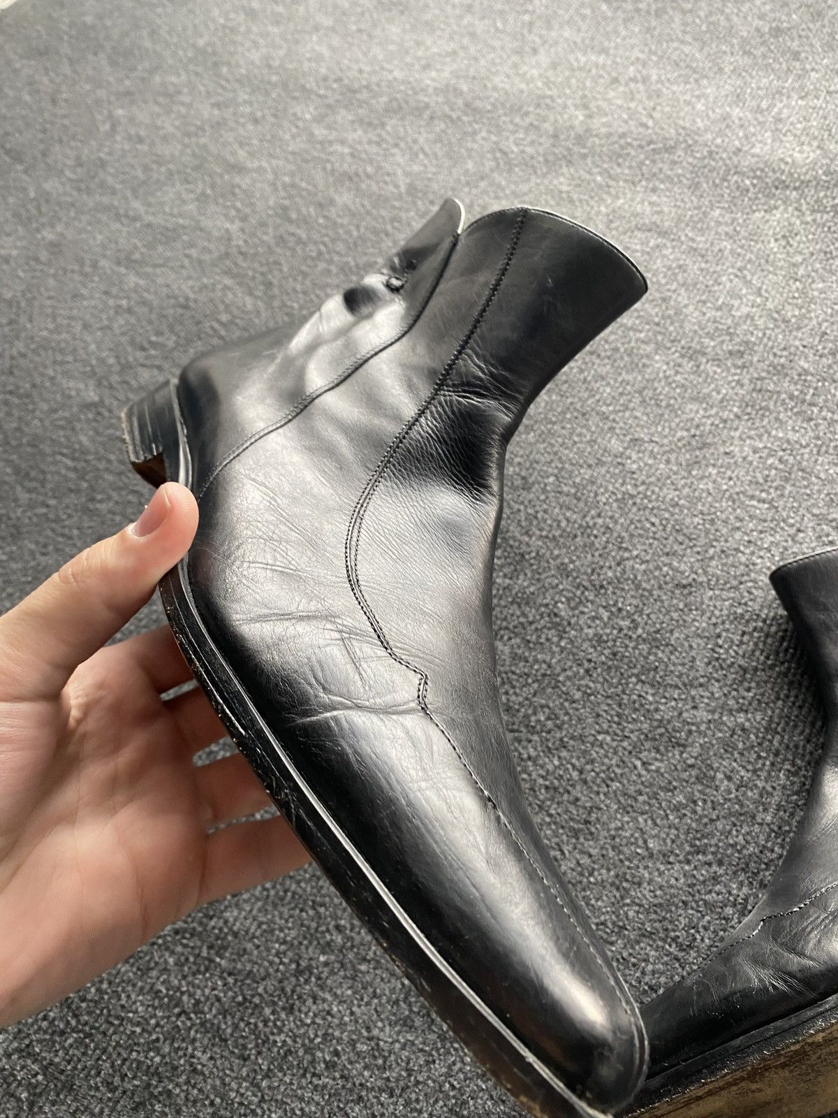 Oliver Sweeney 🔥Opium Oliver Sweeney Swanley Black leather boots 11 Size US 11 / EU 44 - 23 Thumbnail