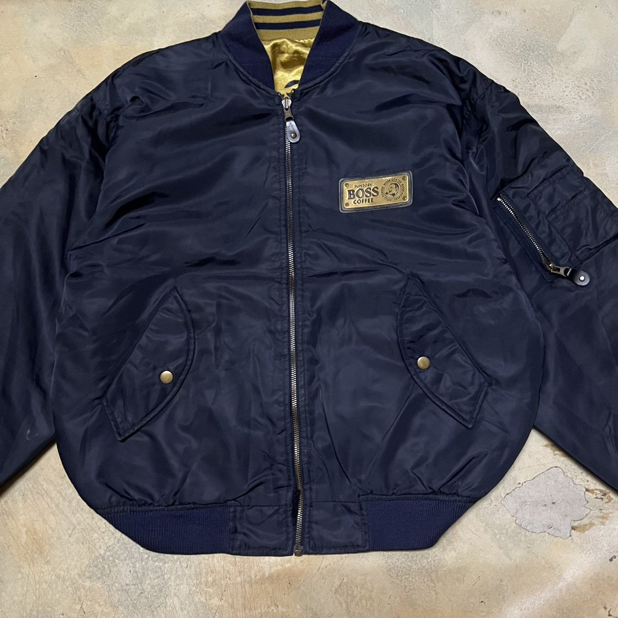 Japanese Brand Suntory Boss Coffee Big Logo Bomber Jacket Reversible Size US M / EU 48-50 / 2 - 13 Thumbnail