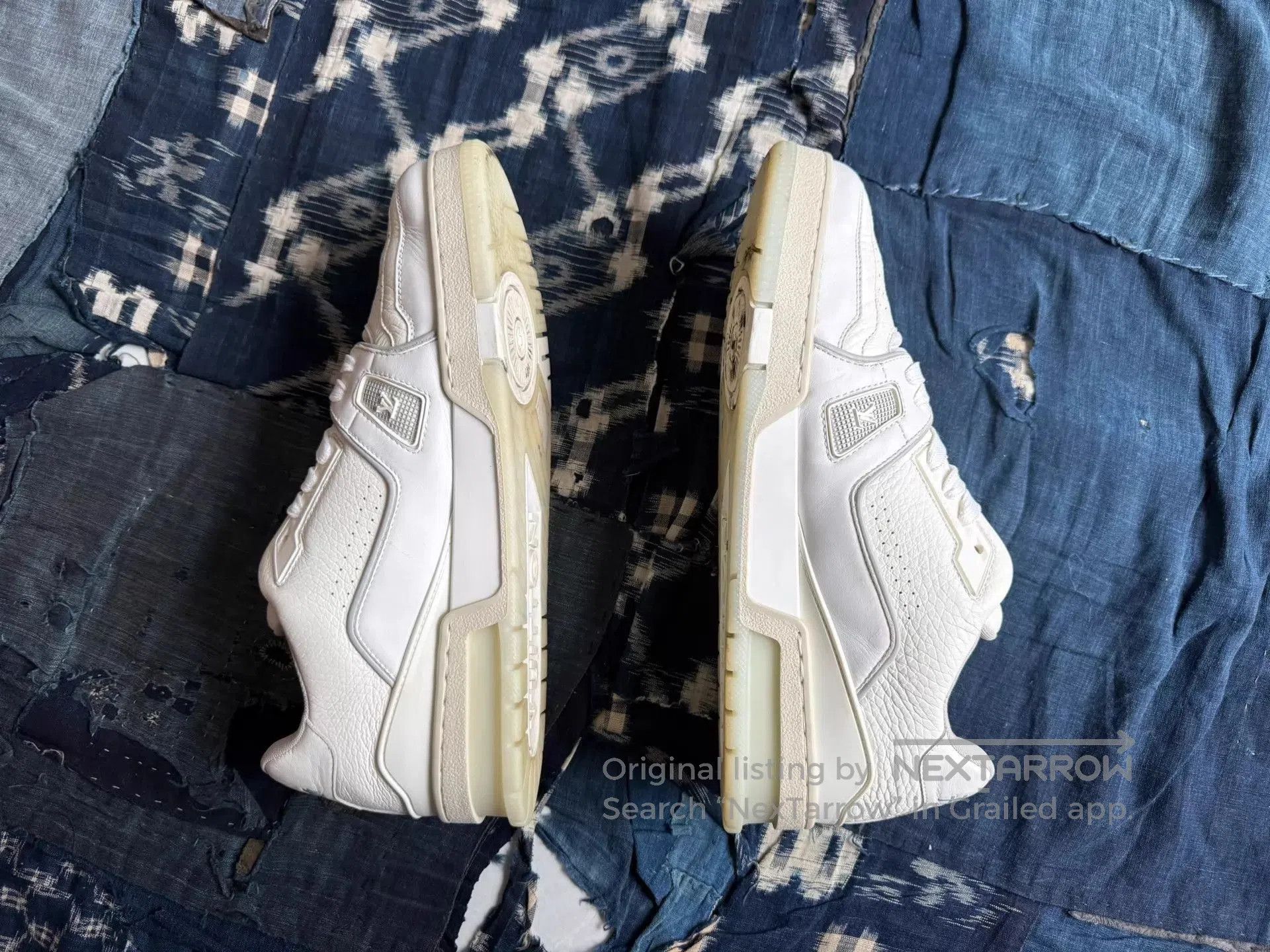 Louis Vuitton White Low-Top Sneakers Size 8. Size US 8 / EU 41 - 3 Thumbnail