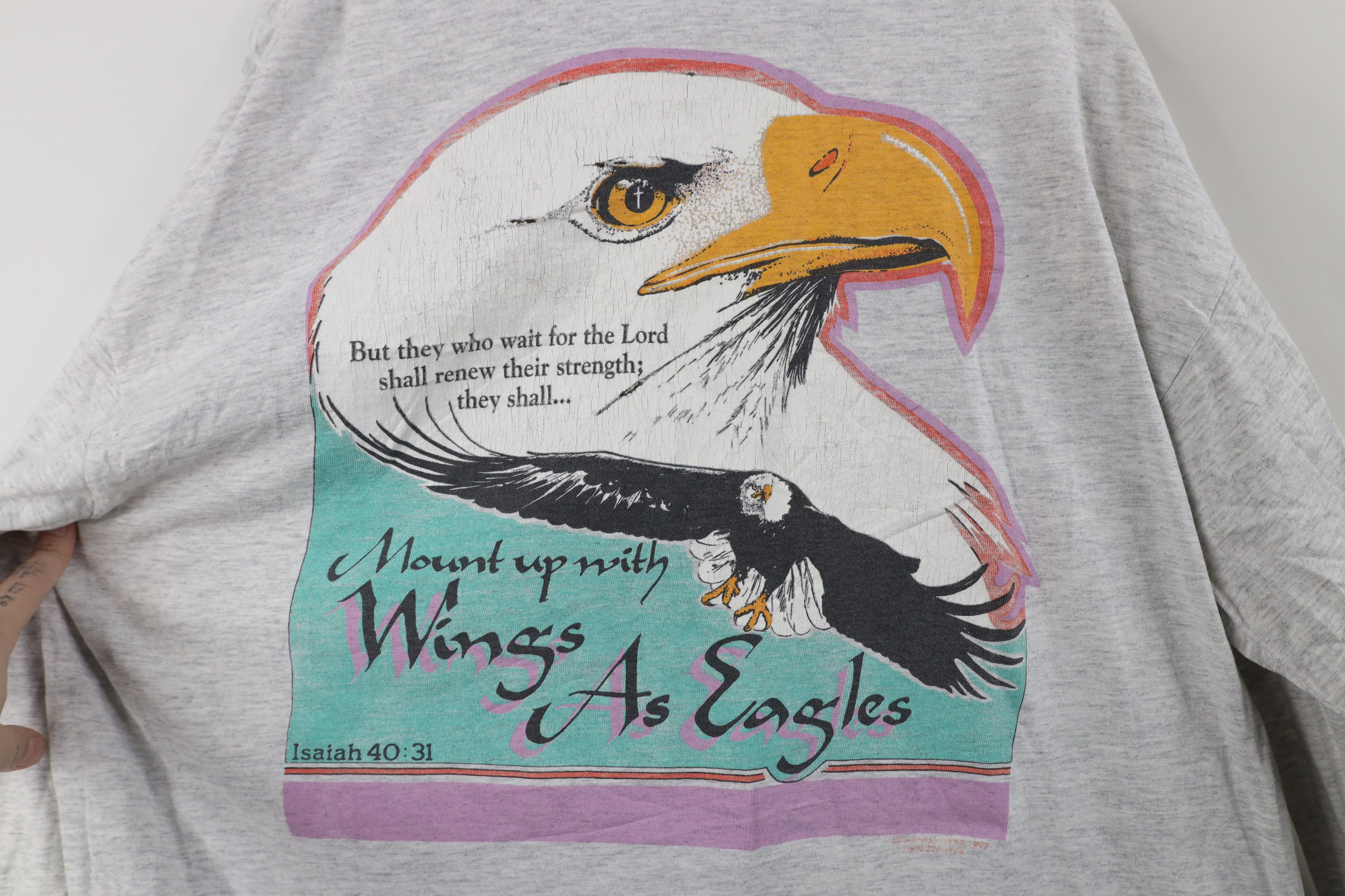 Vintage Vintage 90s Isaiah 40:31 Lord Eagle Long Sleeve T-Shirt USA Size US XXL / EU 58 / 5 - 12 Thumbnail