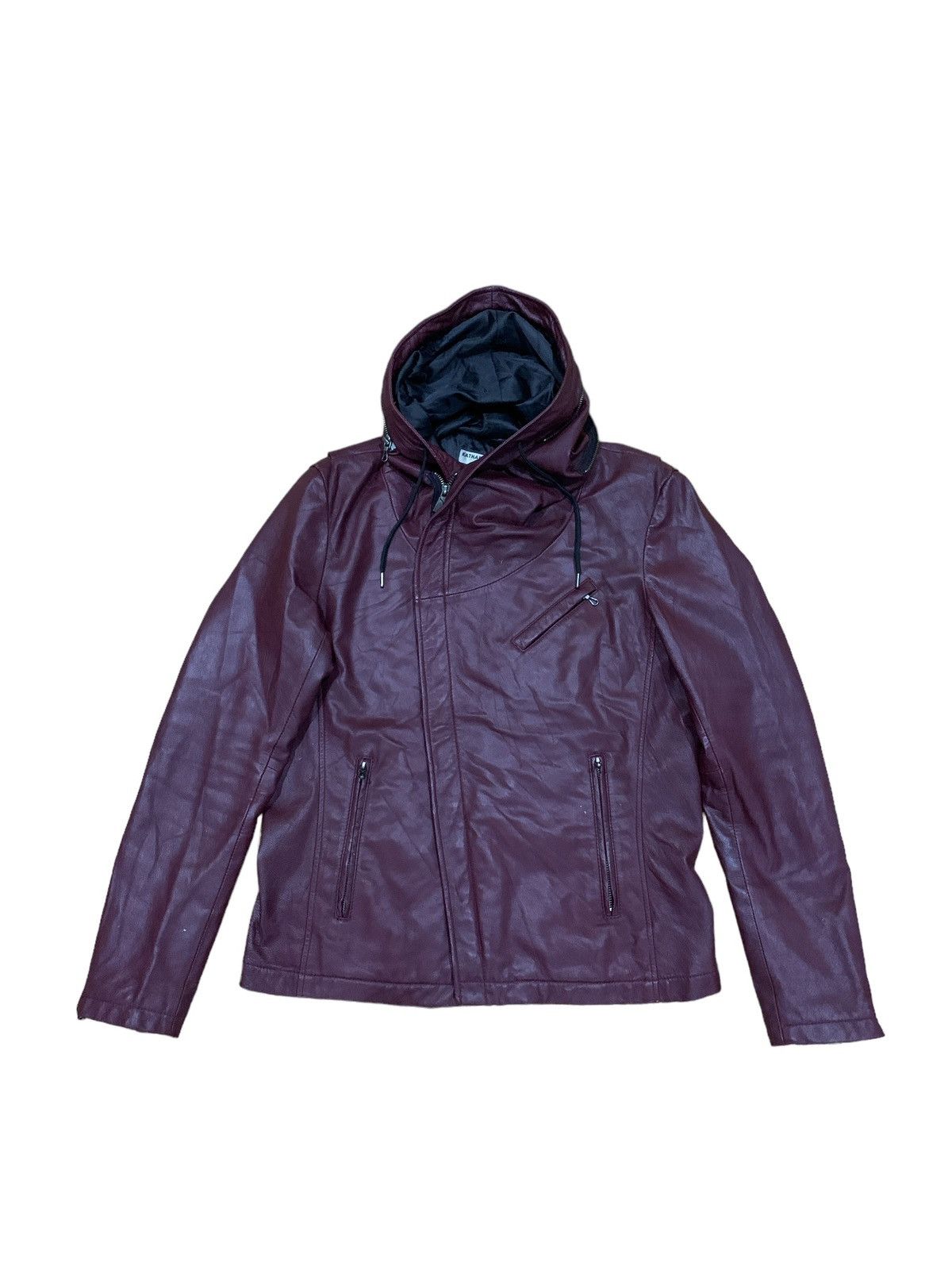 Katharine Hamnett London KATHARINE HAMNETT LONDON BLOUSON BIKER LEATHER JACKET Size US M / EU 48-50 / 2 - 2 Thumbnail