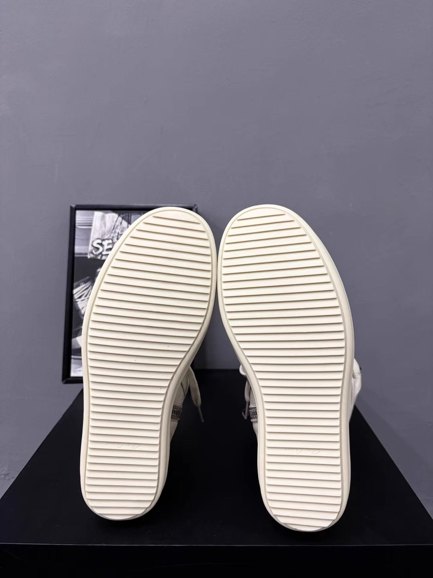 Rick Owens Rick Owens White Geobasket Sneakers K34 Size US 7.5 / EU 40-41 - 8 Thumbnail
