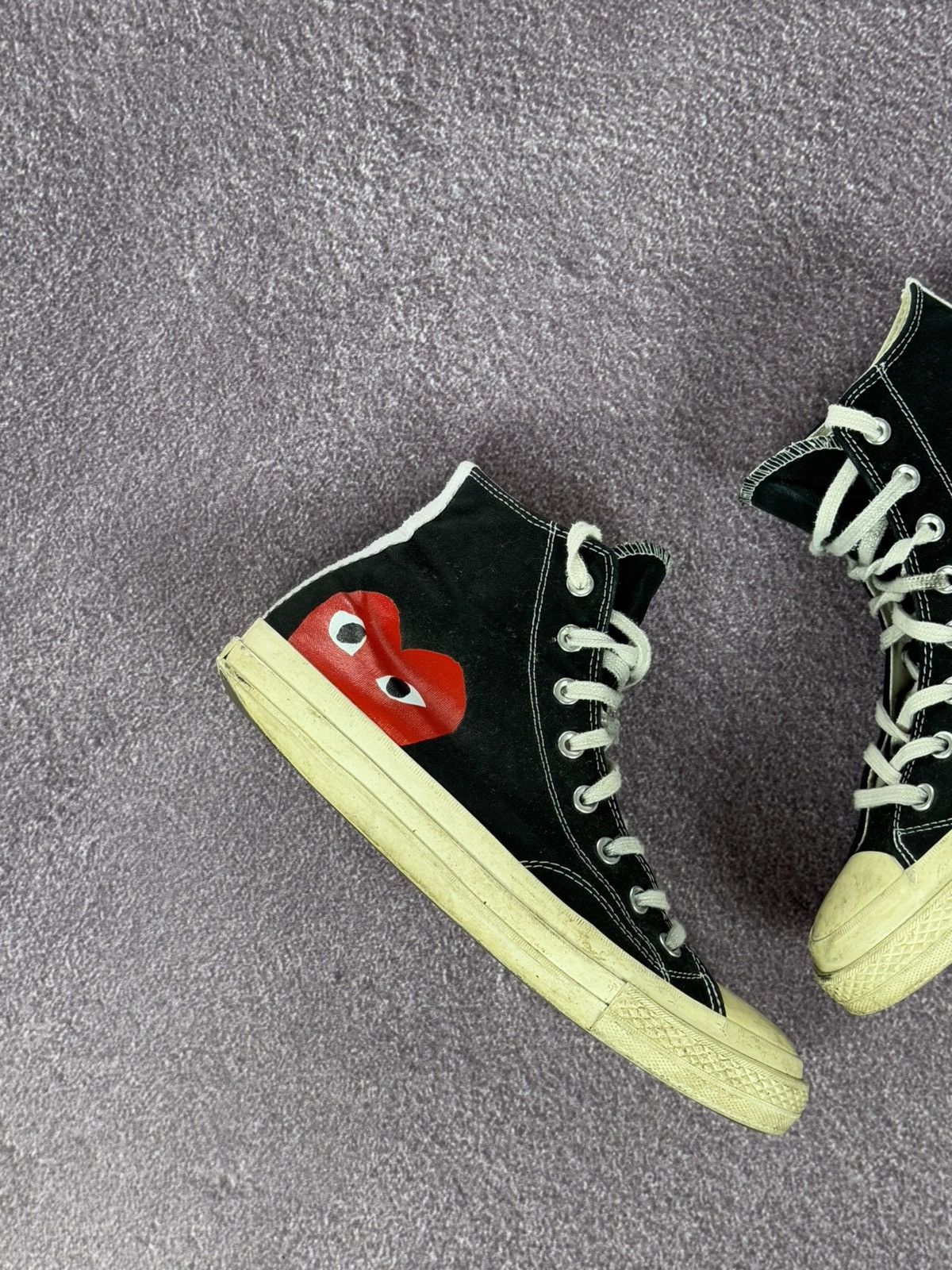 Comme des Garcons PLAY Converse x Play Comme Des Garcons High Top Sneakers Size US 9 / EU 42 - 2 Thumbnail
