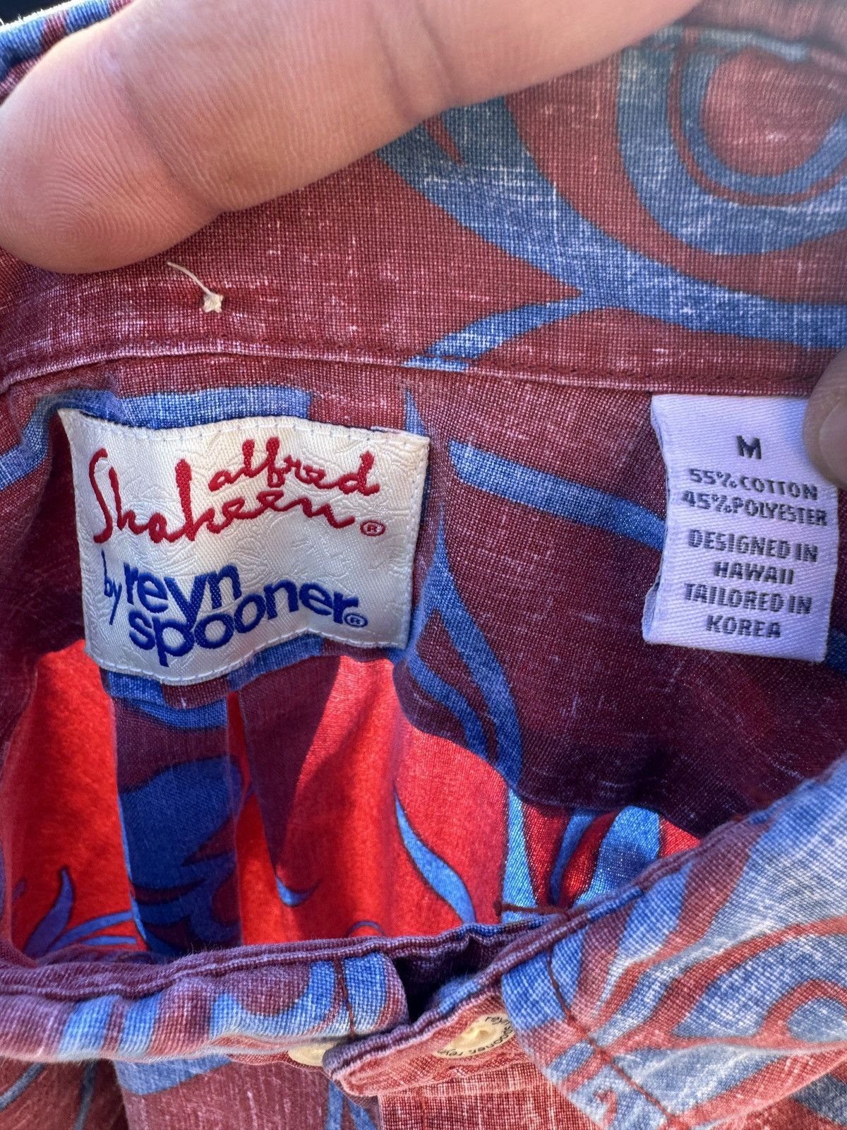 Reyn Spooner PreOwned Reyn Spooner Alfred Shaheen Red /Blue Men's M Size US M / EU 48-50 / 2 - 4 Thumbnail
