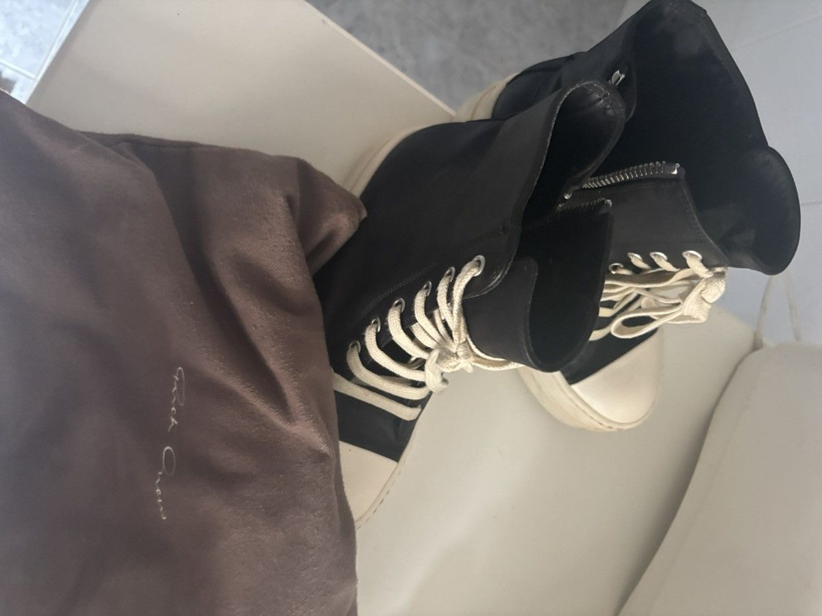 Rick Owens Rick Owens DRKSHDW Ramones High Top Leather Sneakers Size US 8.5 / IT 38.5 - 11 Thumbnail