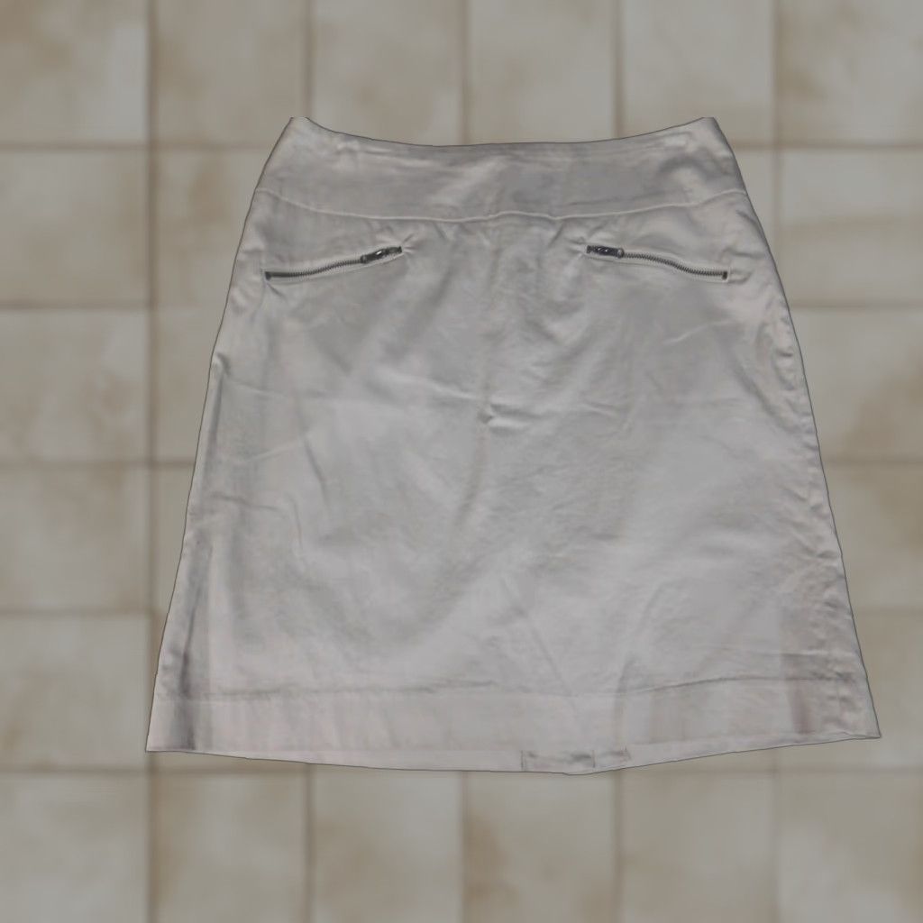 Sandro Sandro Womens Skirt 4 Gray Zip A-Line Knee Length Cotton Knit Zipper Lined Regular Midi? Size 27" / US 4 / IT 40 - 1 Thumbnail