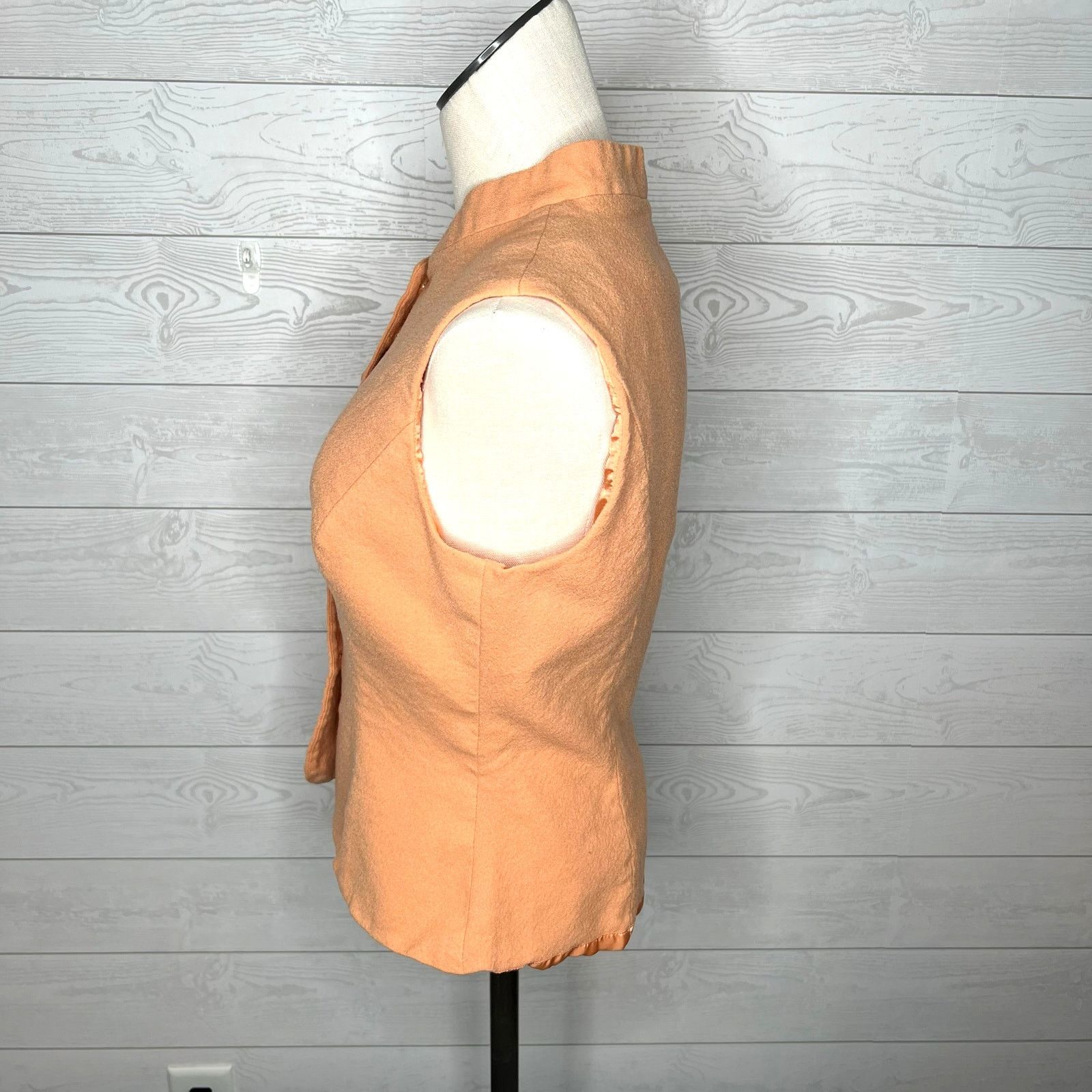 Other vintage 70s peach button front vest mandarin collar size 10 Size L / US 10 / IT 46 - 2 Thumbnail